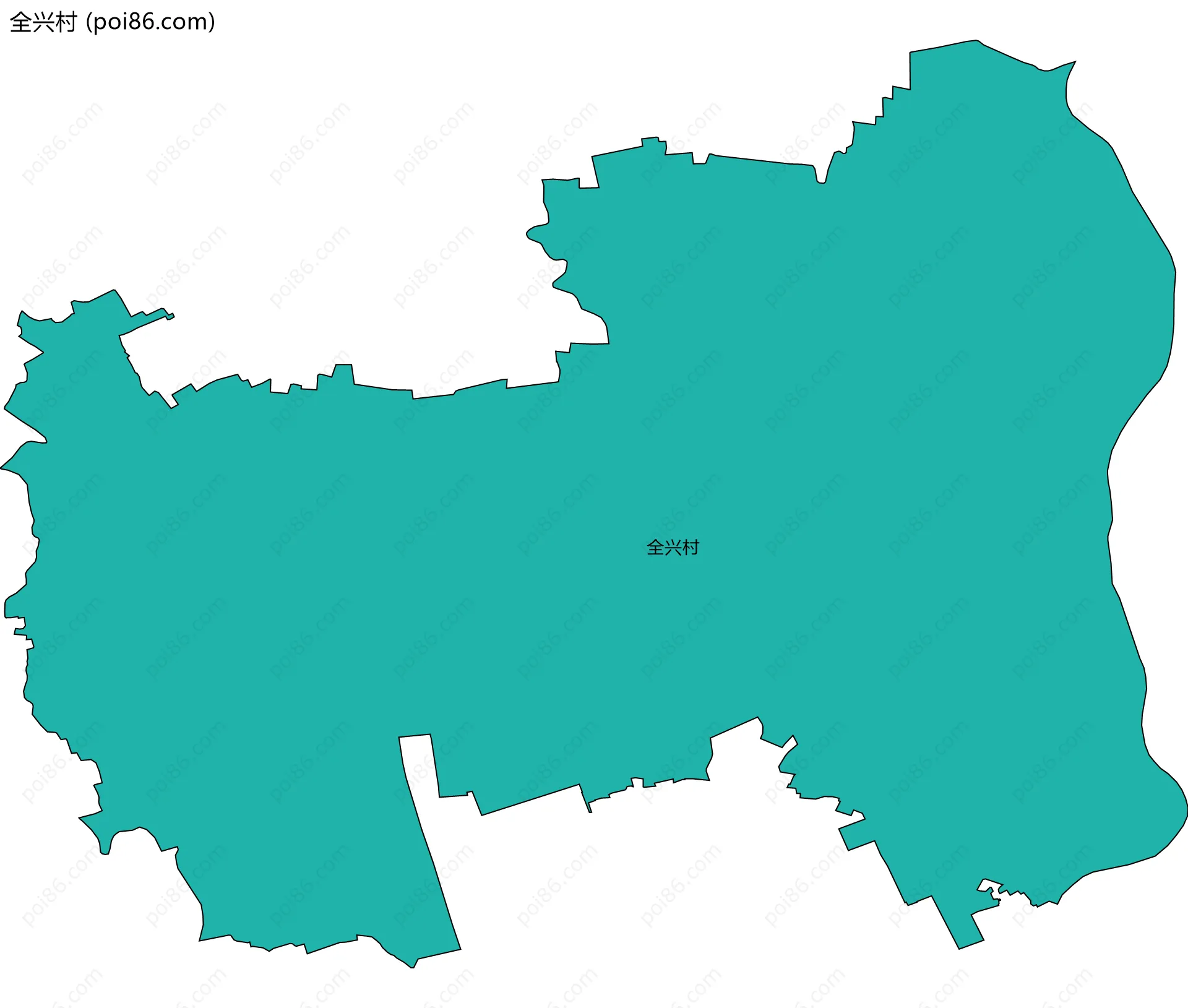 全兴村边界地图