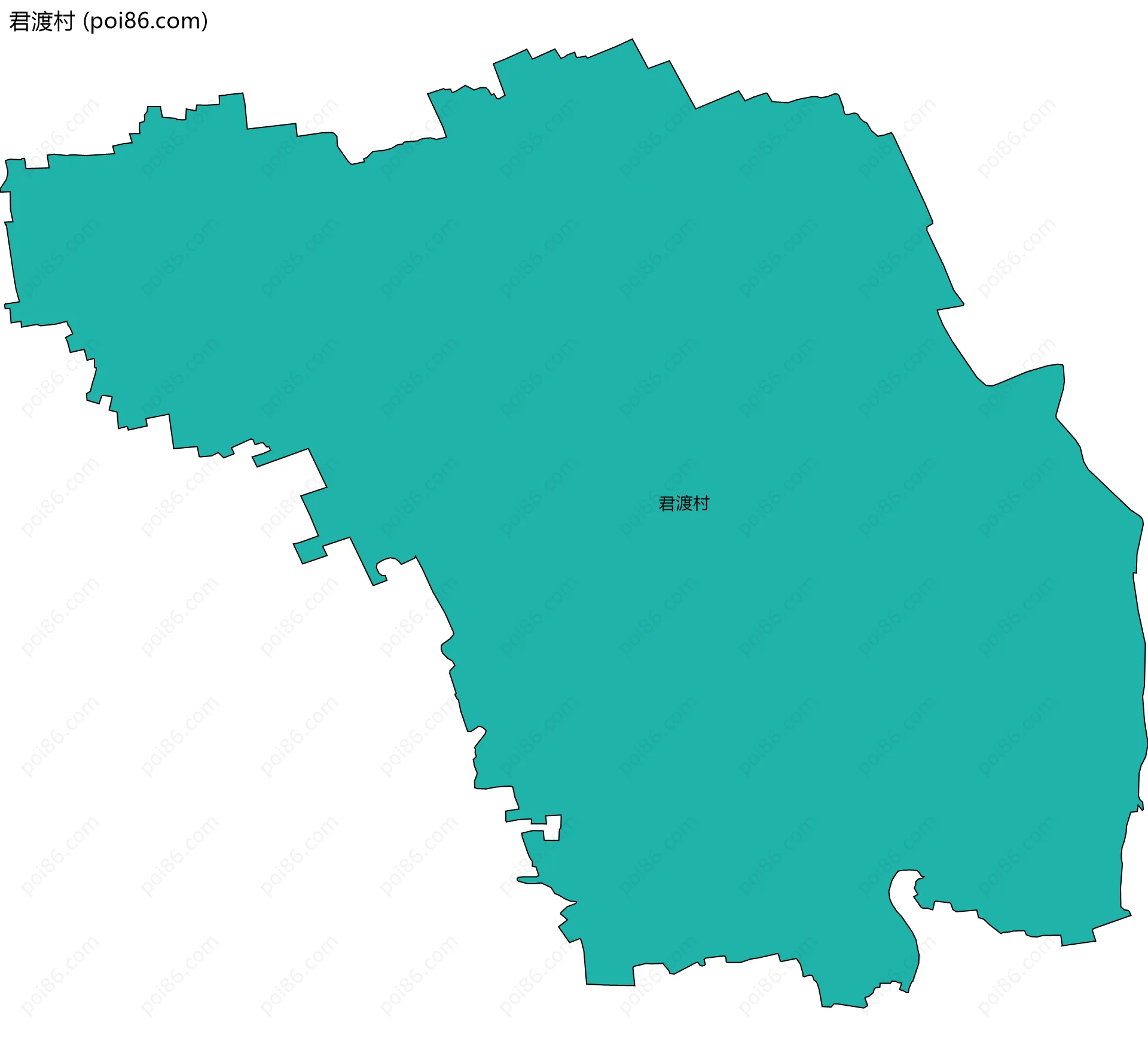 君渡村边界地图