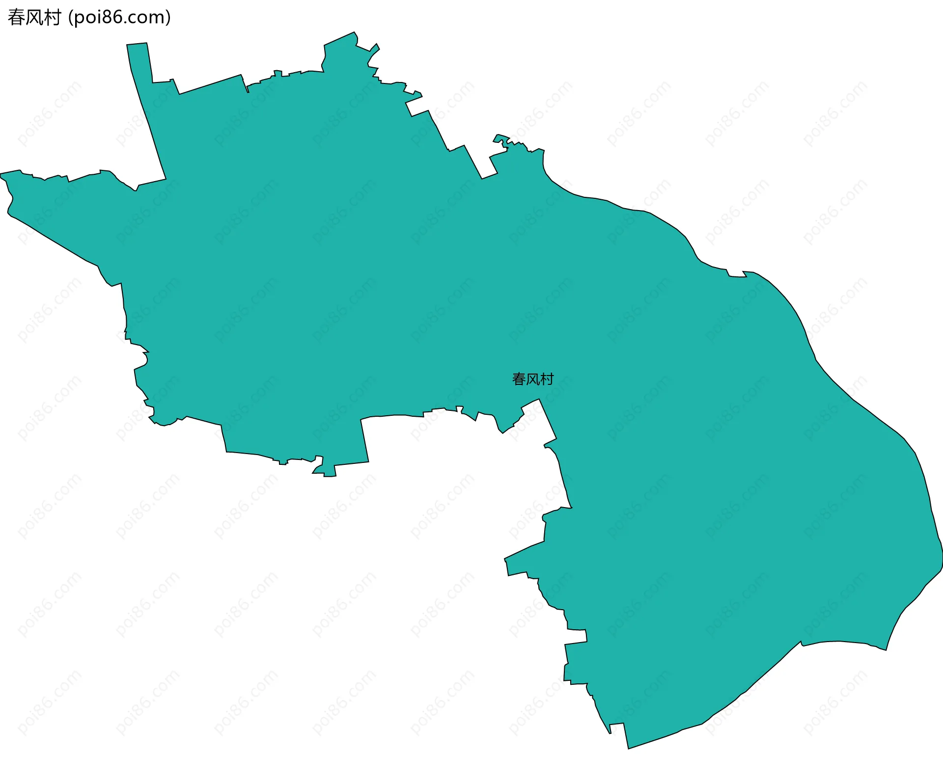 春风村边界地图