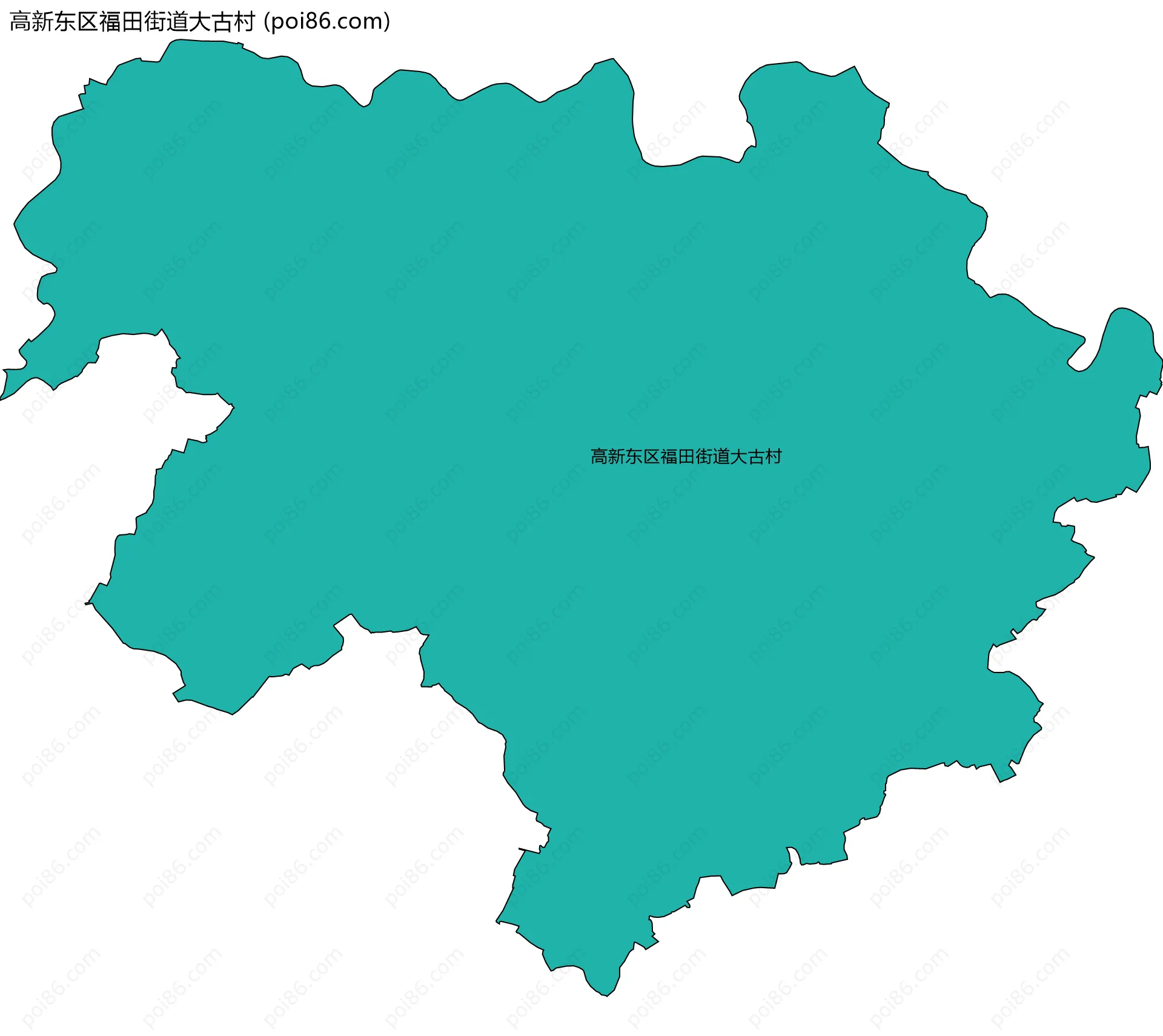 高新东区福田街道大古村边界地图