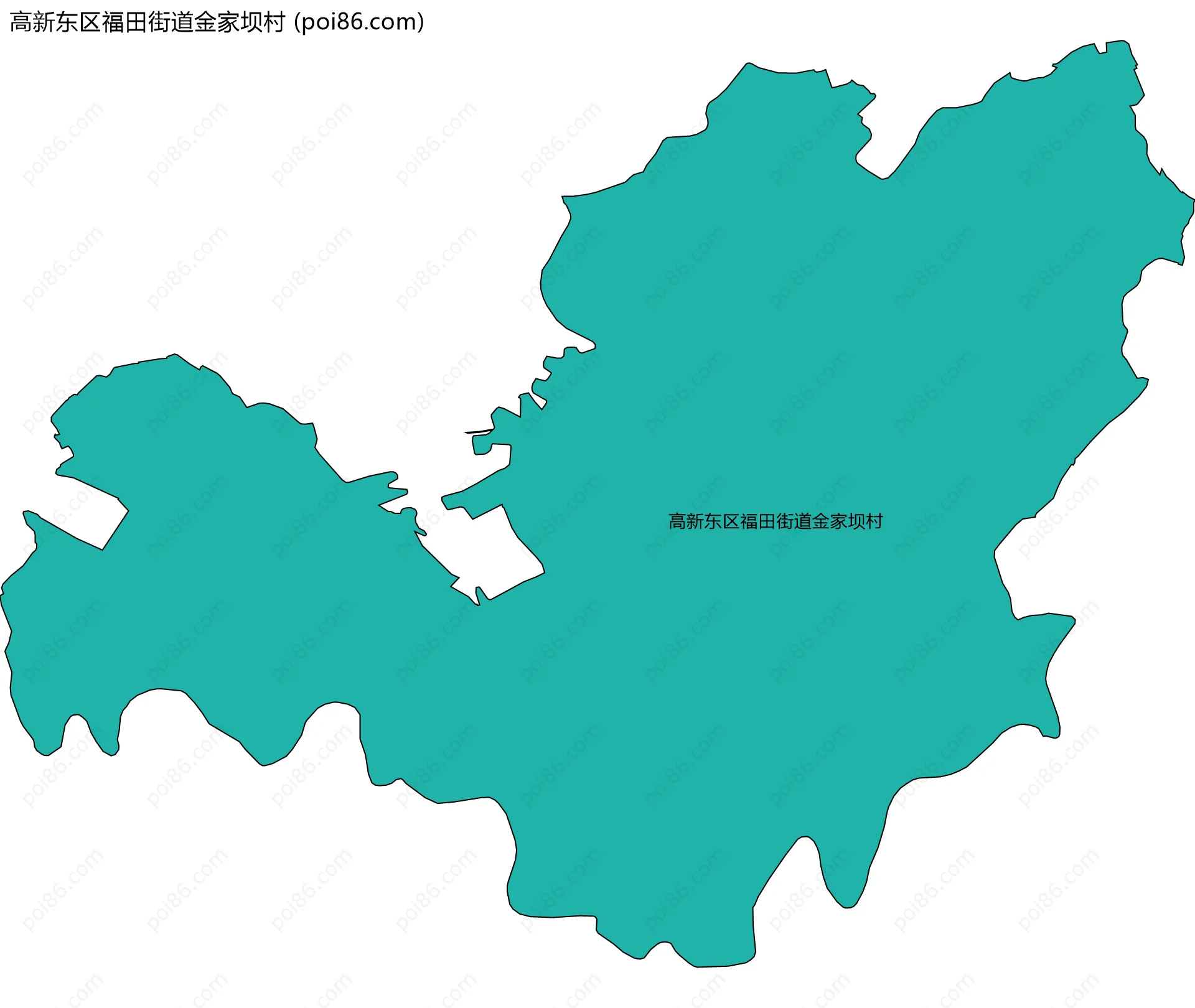 高新东区福田街道金家坝村边界地图