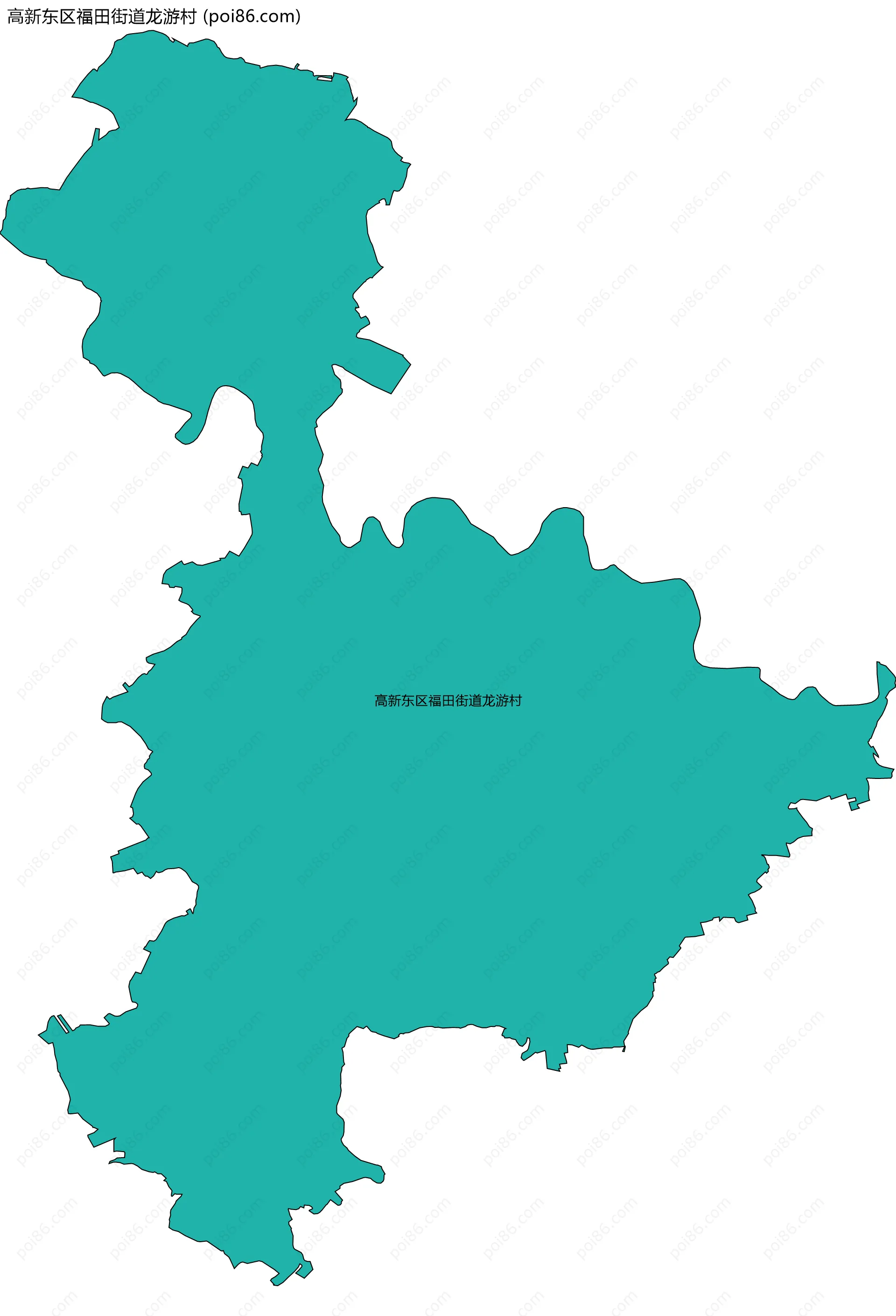 高新东区福田街道龙游村边界地图