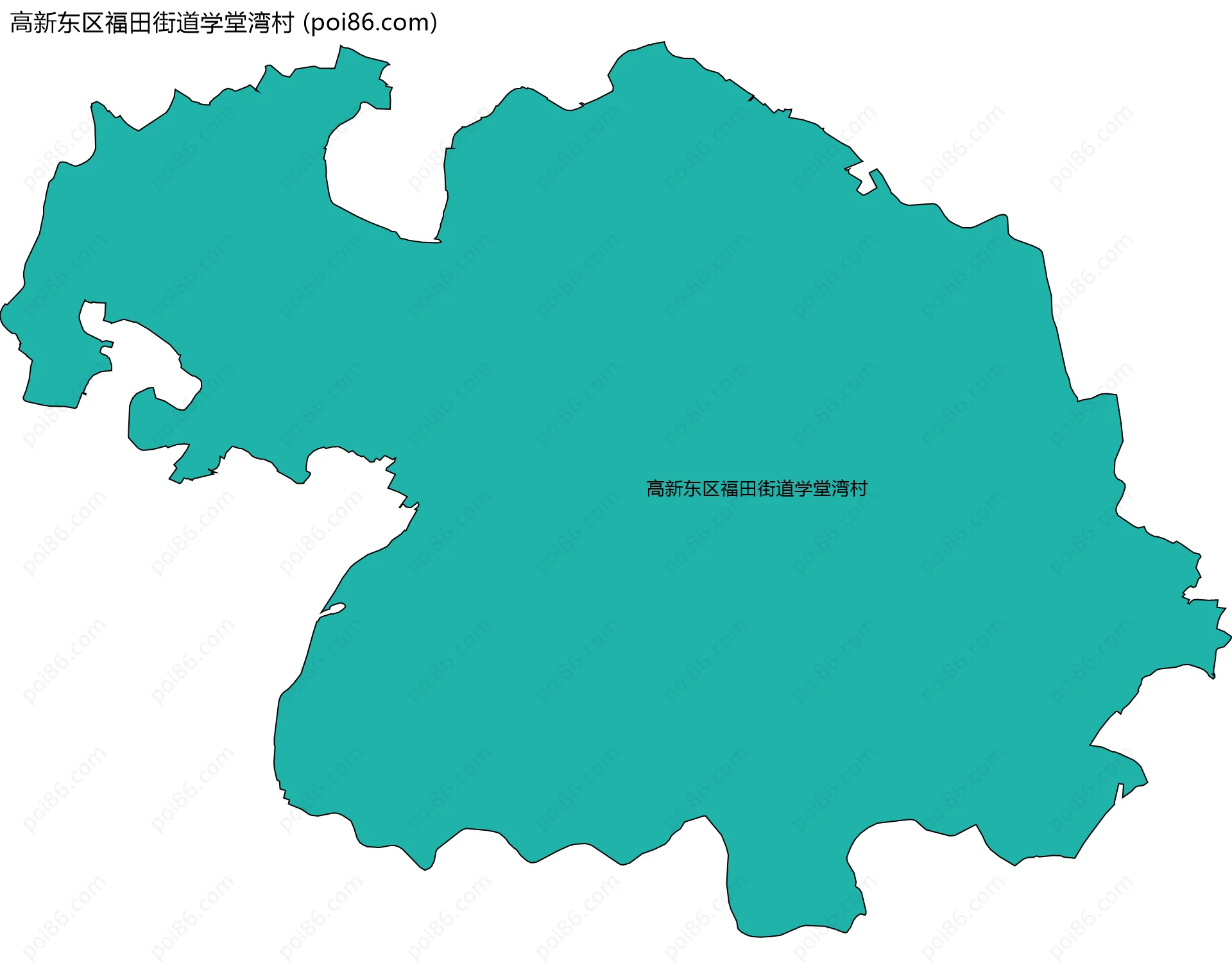 高新东区福田街道学堂湾村边界地图