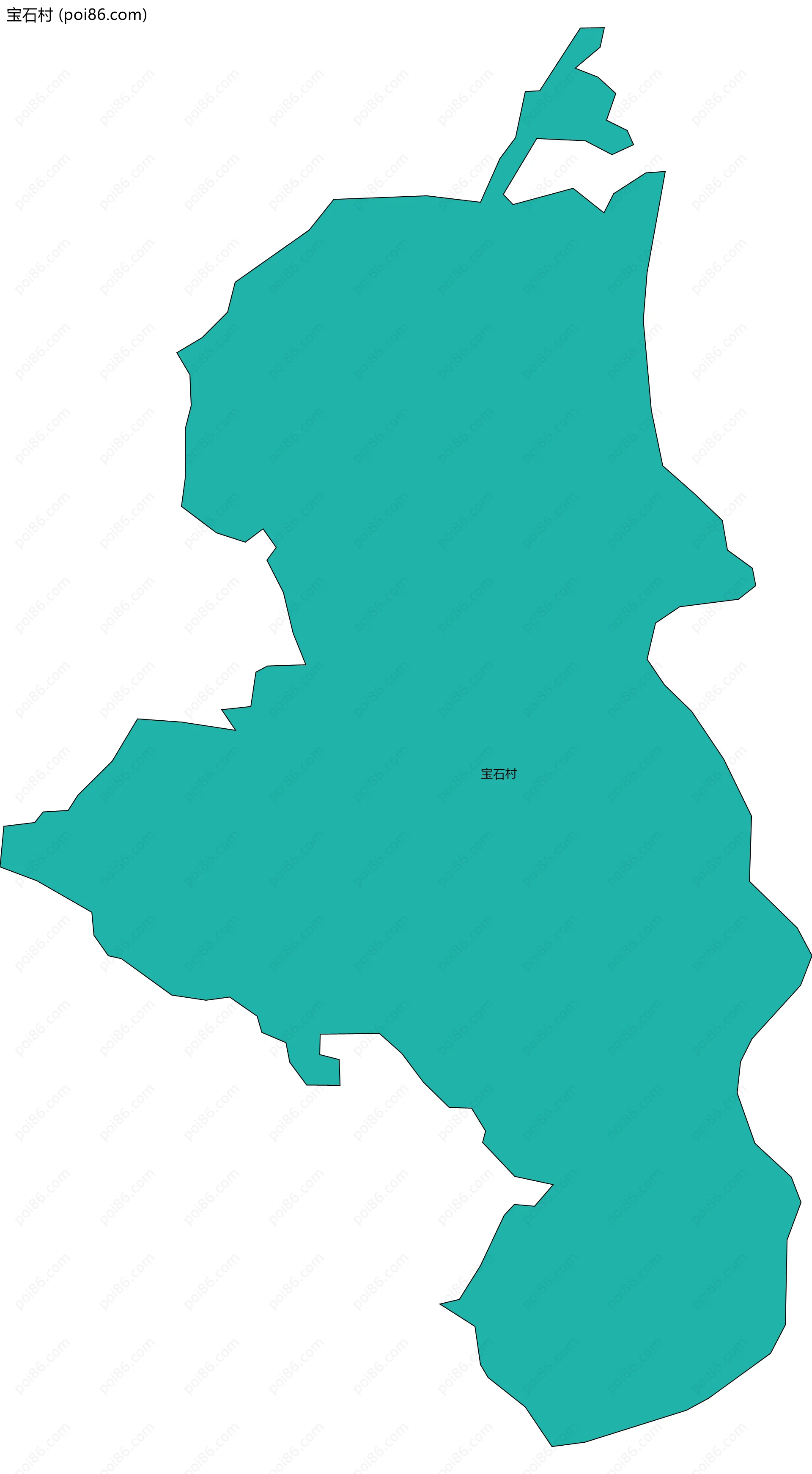 宝石村边界地图