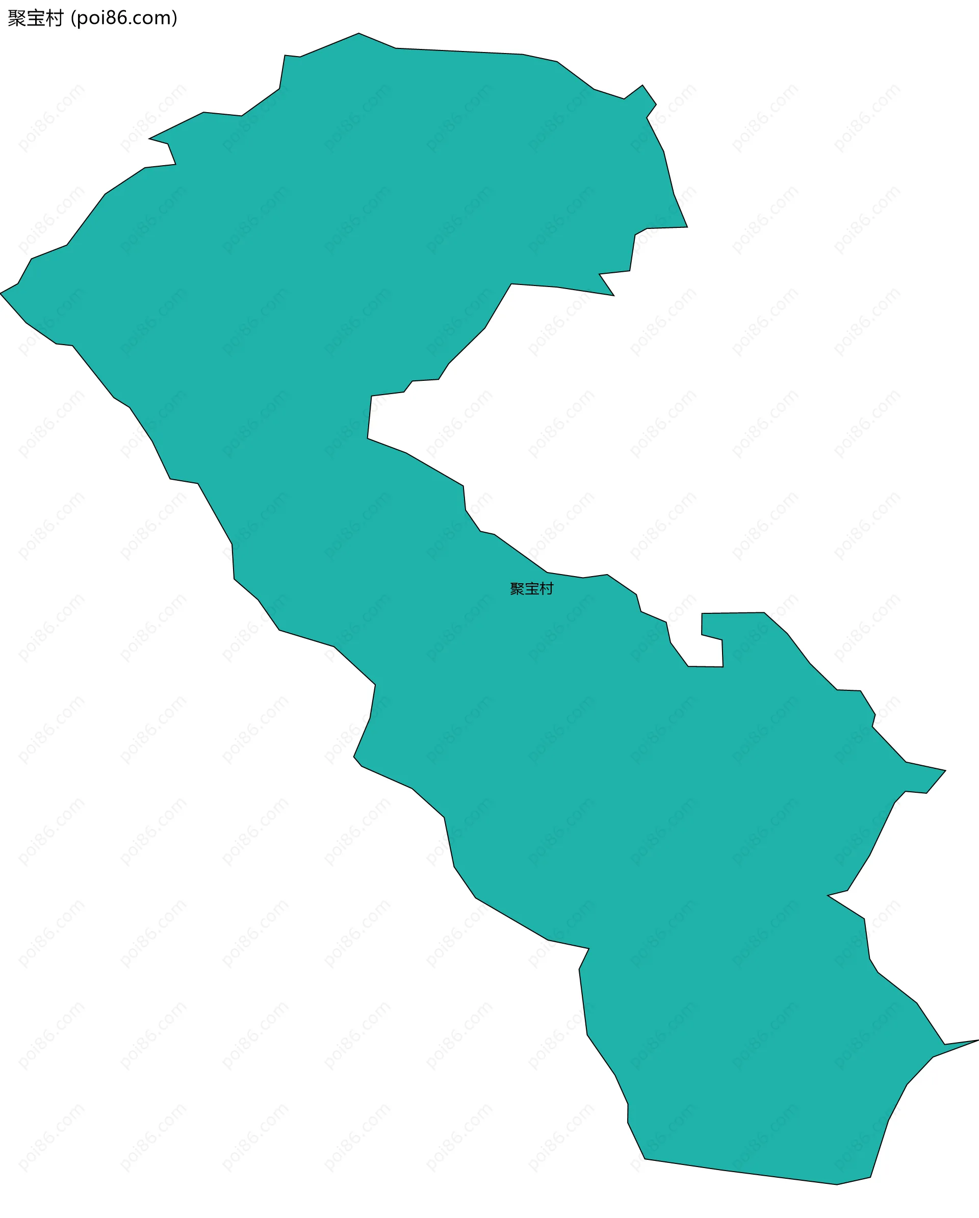 聚宝村边界地图