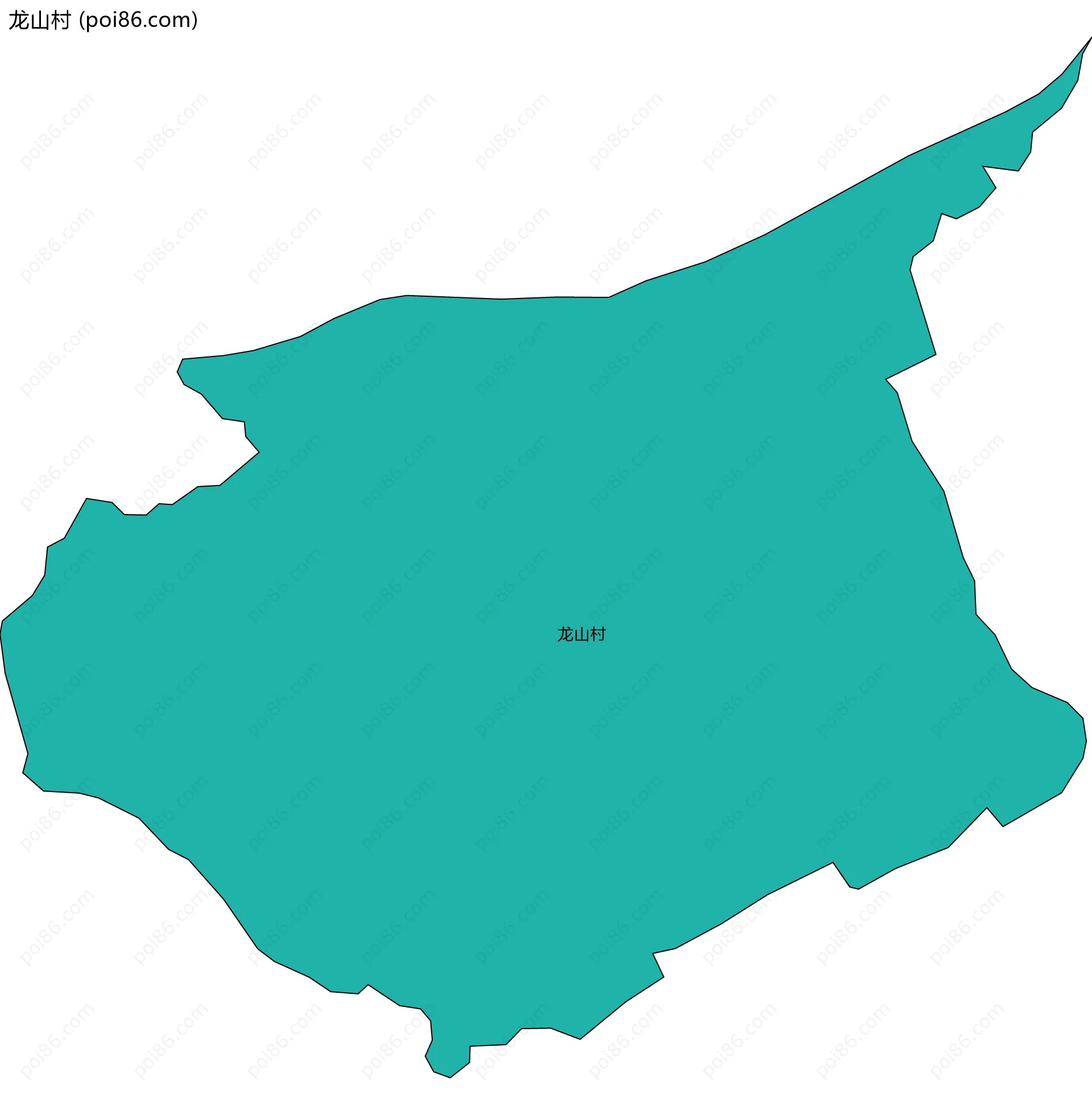 龙山村边界地图