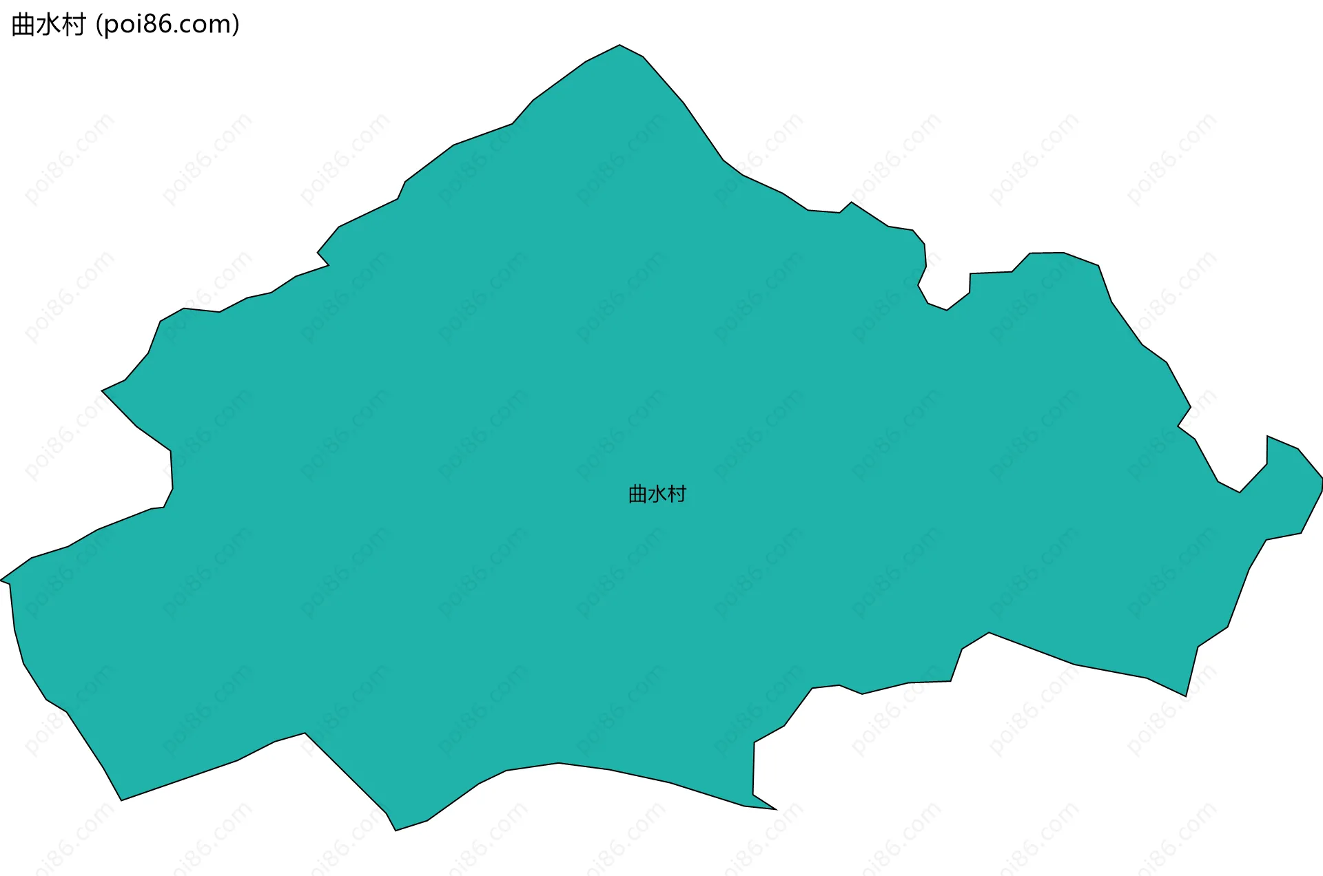 曲水村边界地图