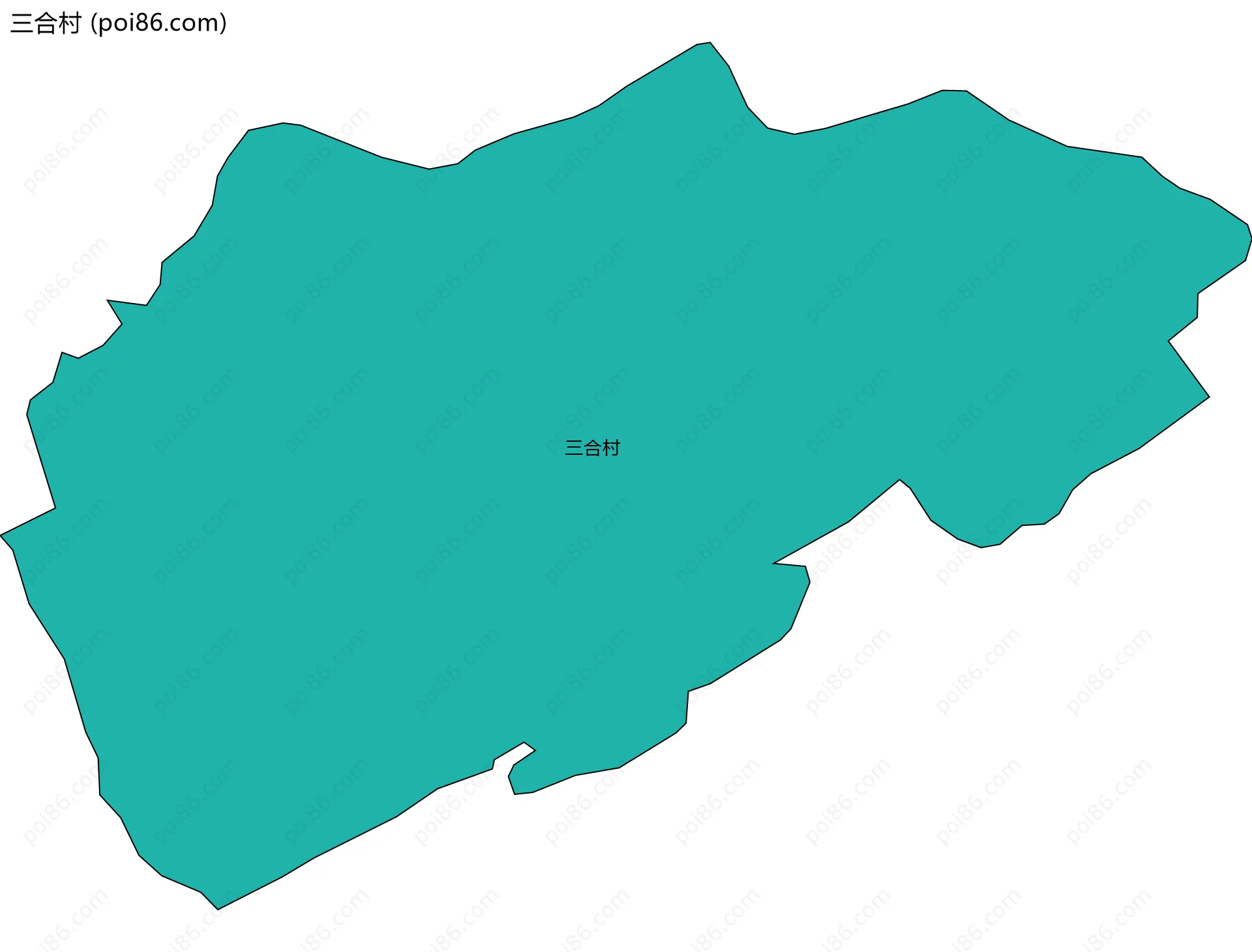 三合村边界地图