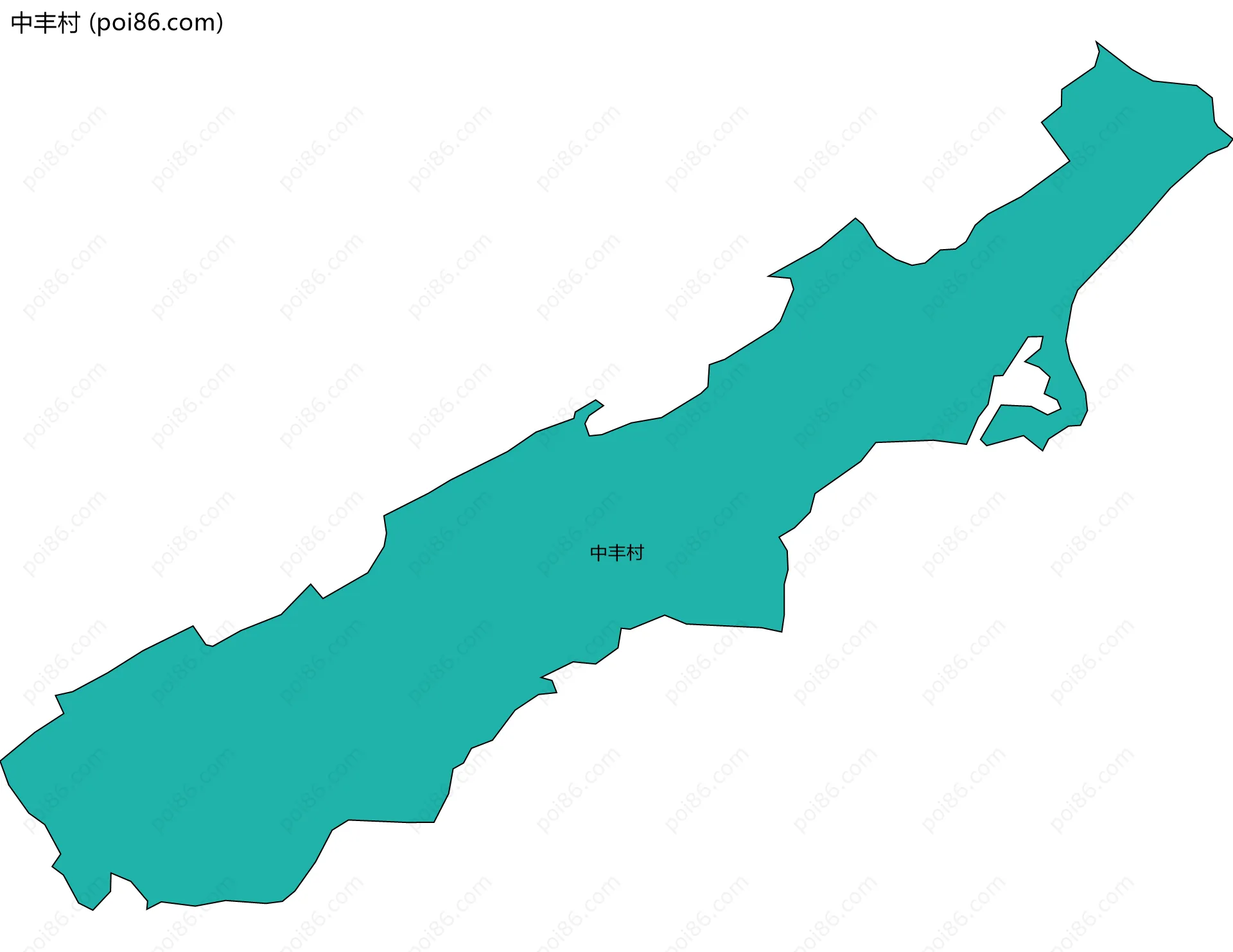 中丰村边界地图