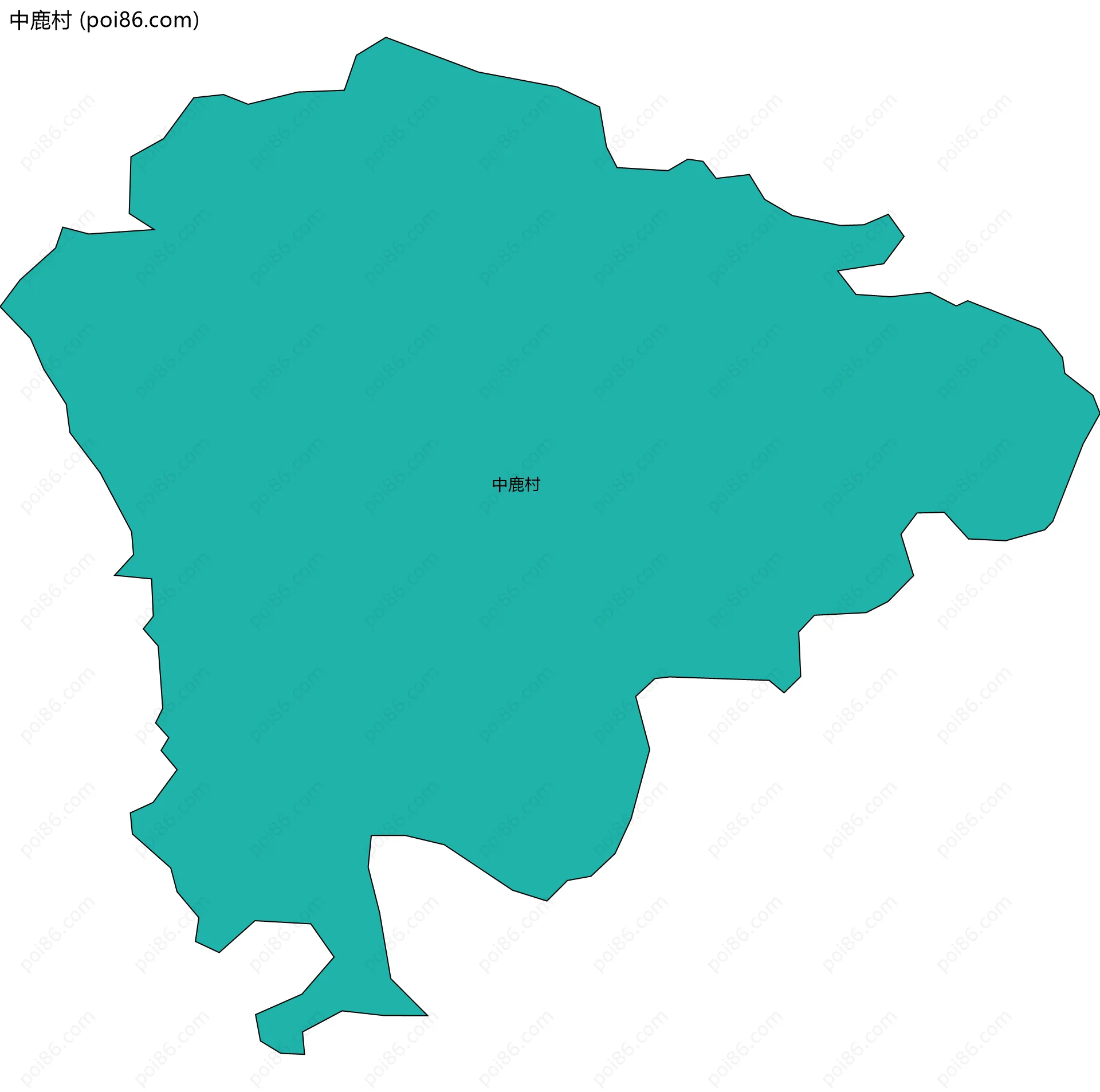 中鹿村边界地图