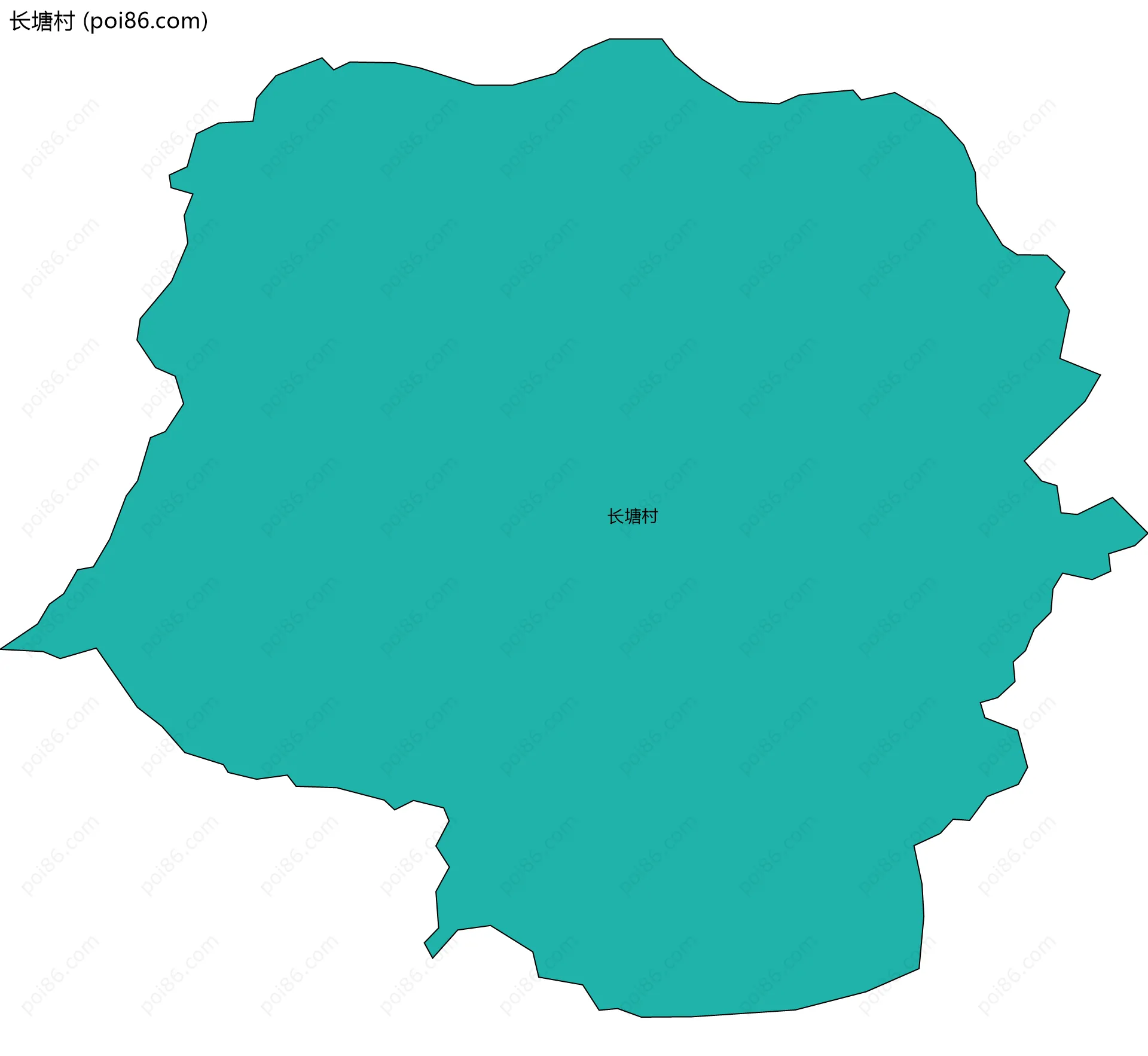 长塘村边界地图