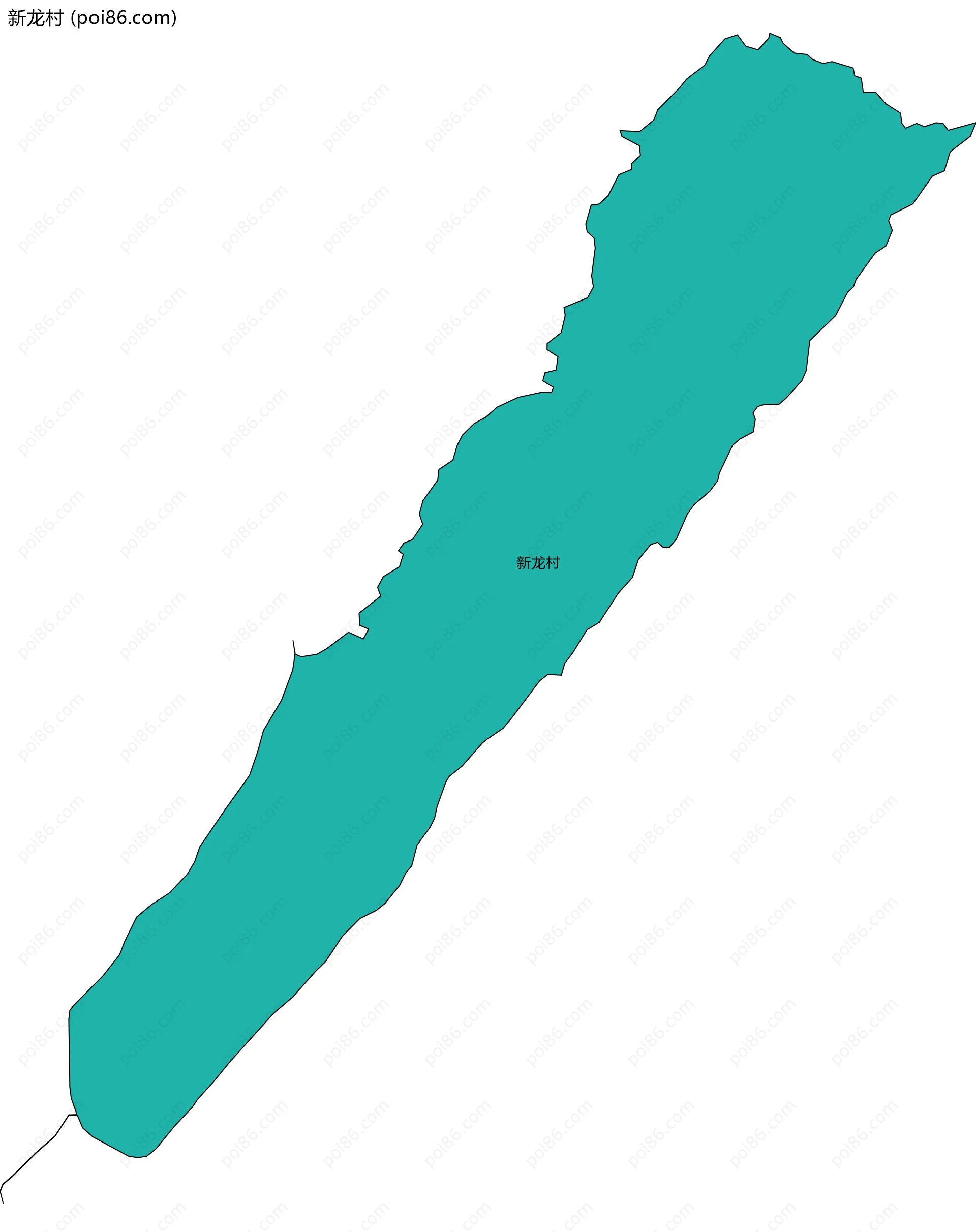 新龙村边界地图