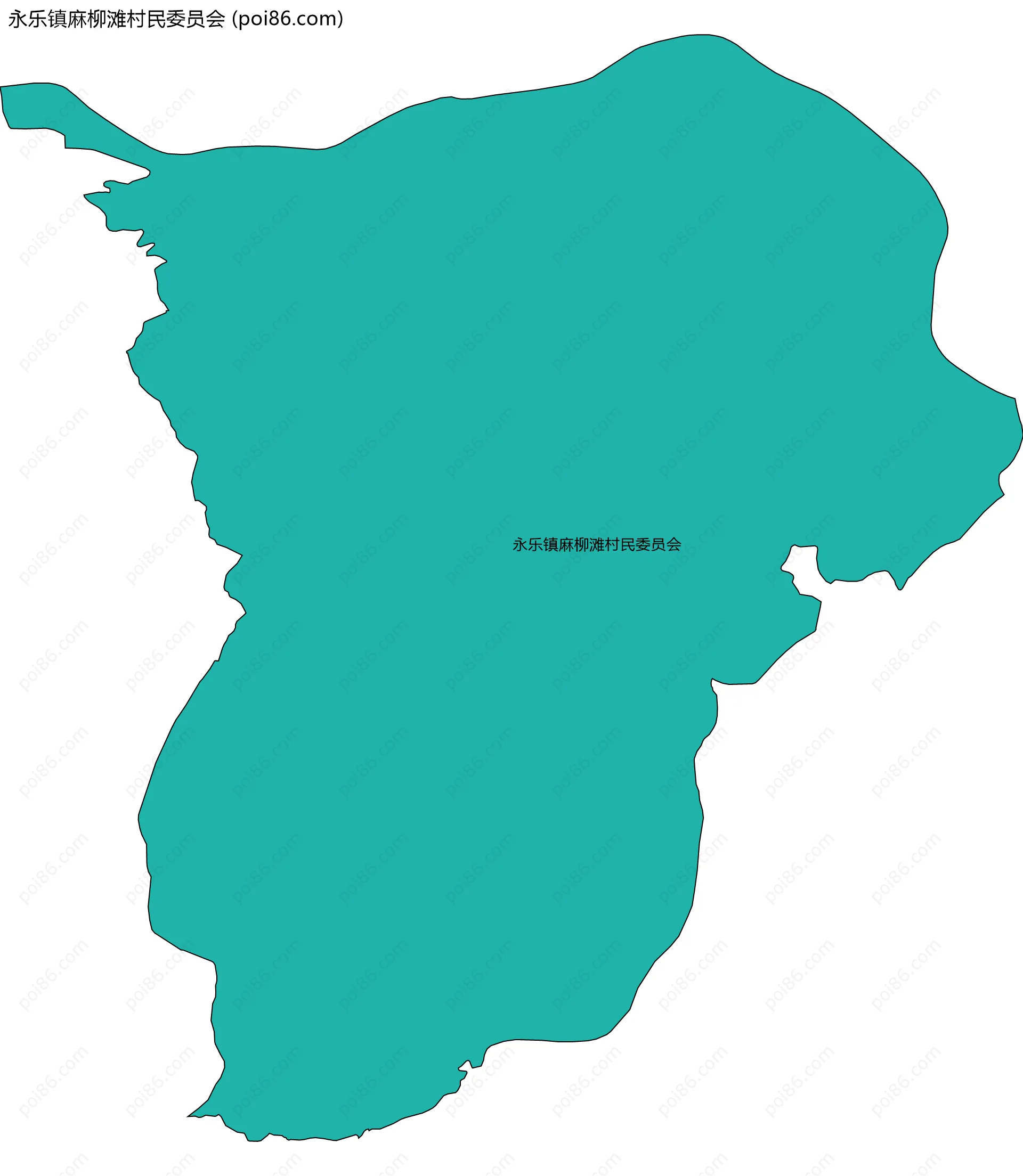永乐镇麻柳滩村民委员会边界地图