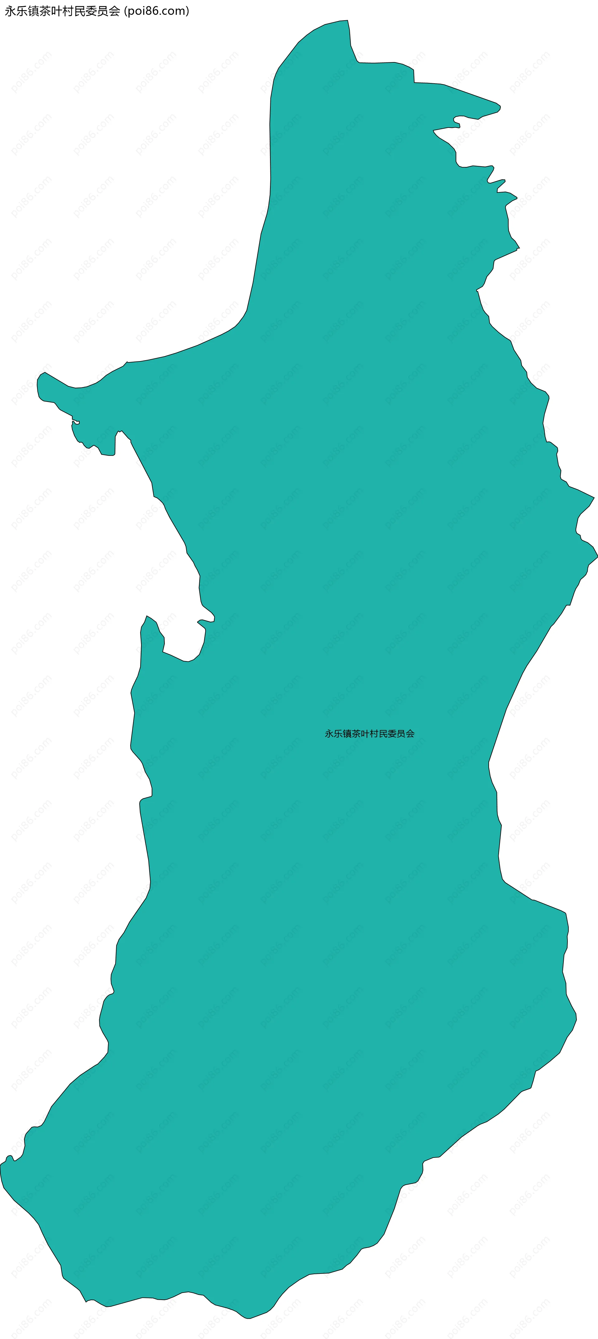 永乐镇茶叶村民委员会边界地图