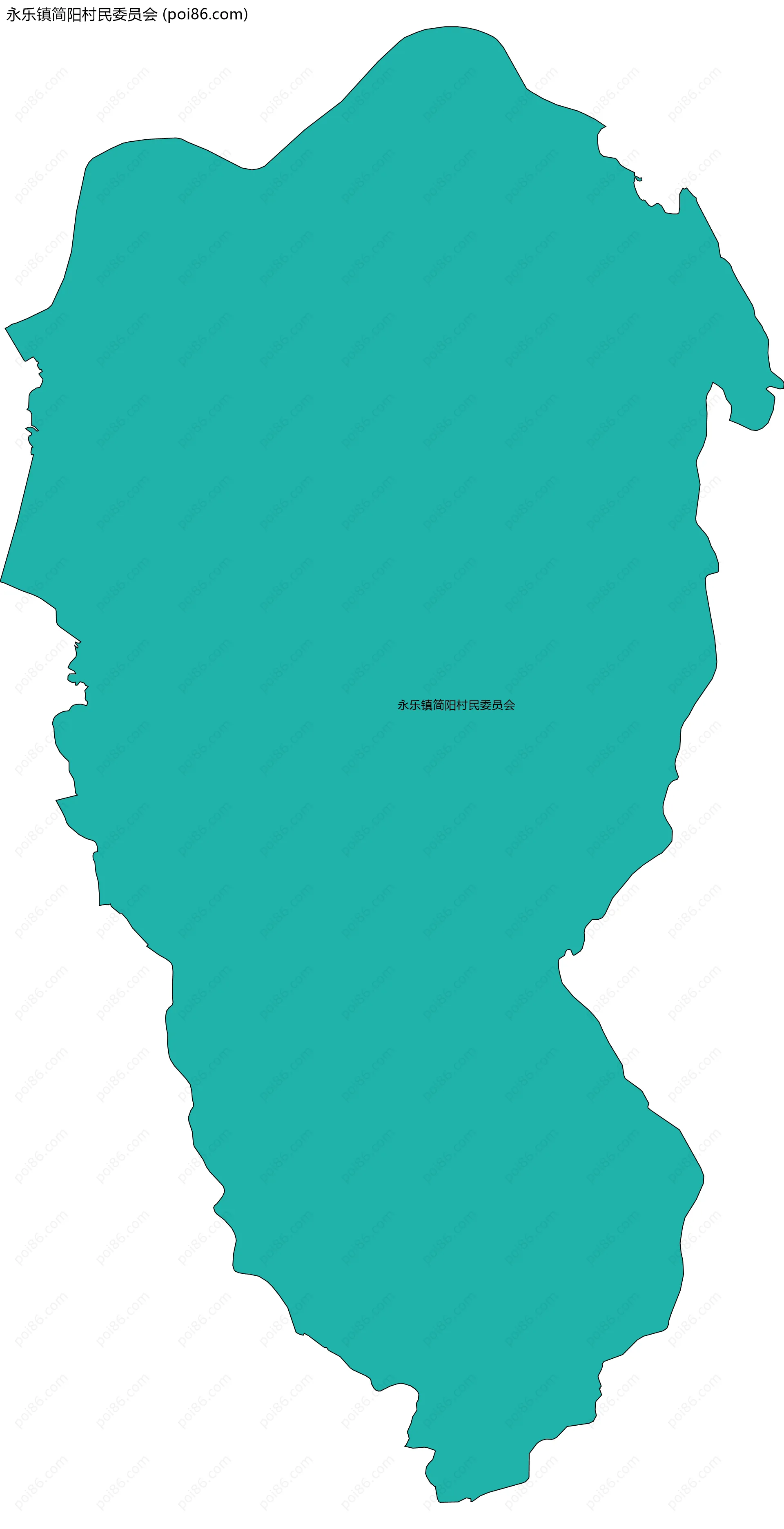 永乐镇简阳村民委员会边界地图