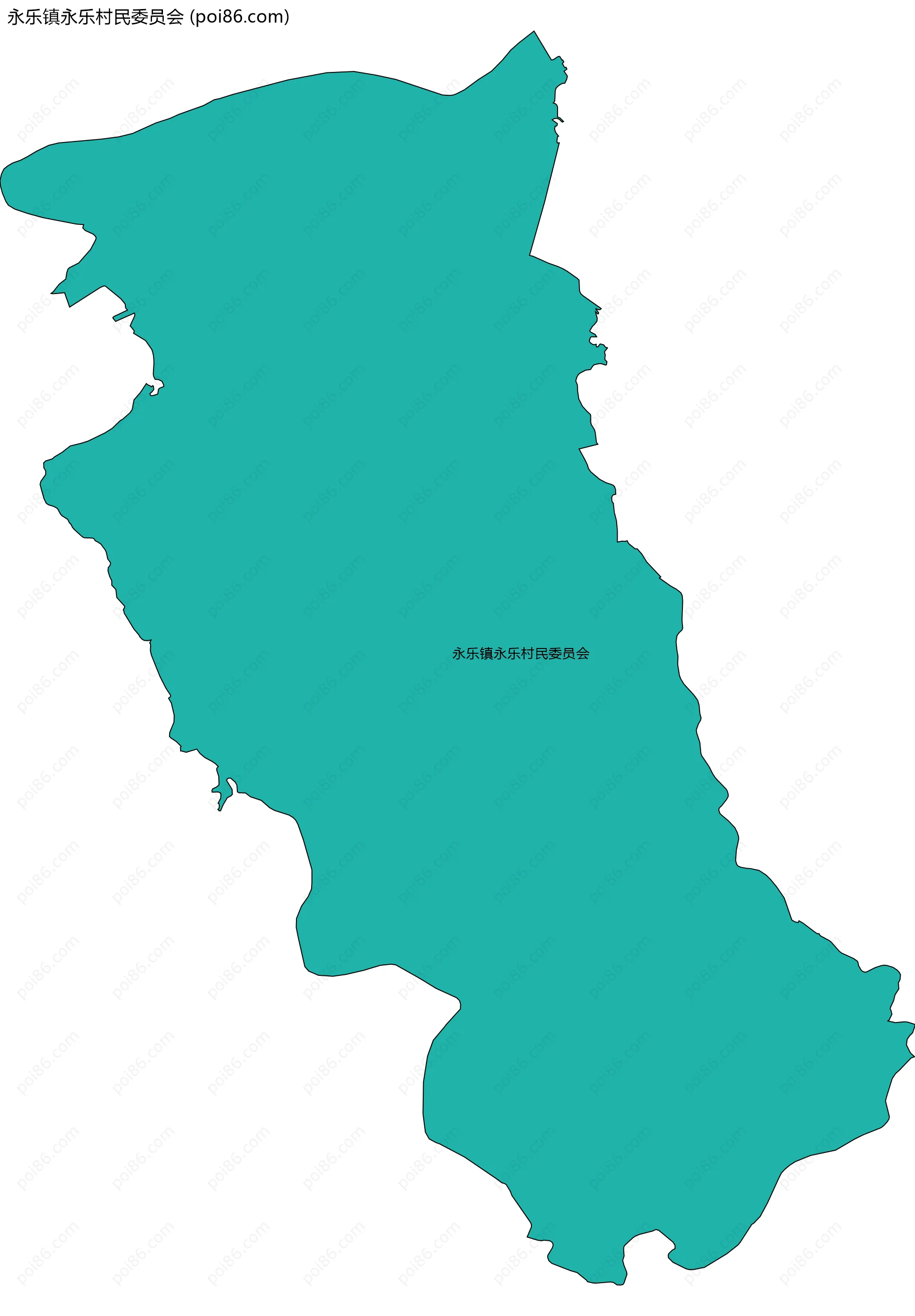 永乐镇永乐村民委员会边界地图