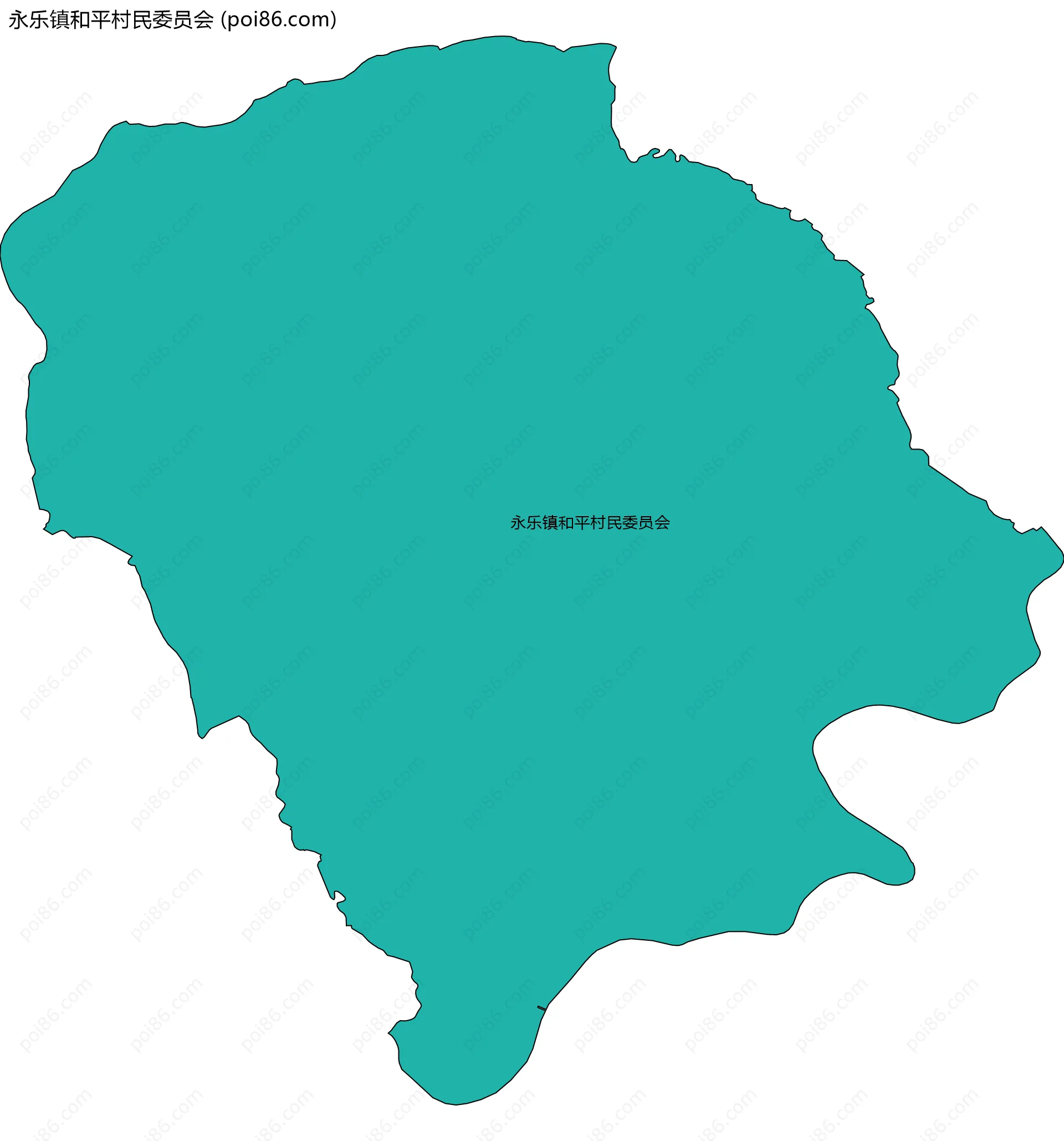 永乐镇和平村民委员会边界地图