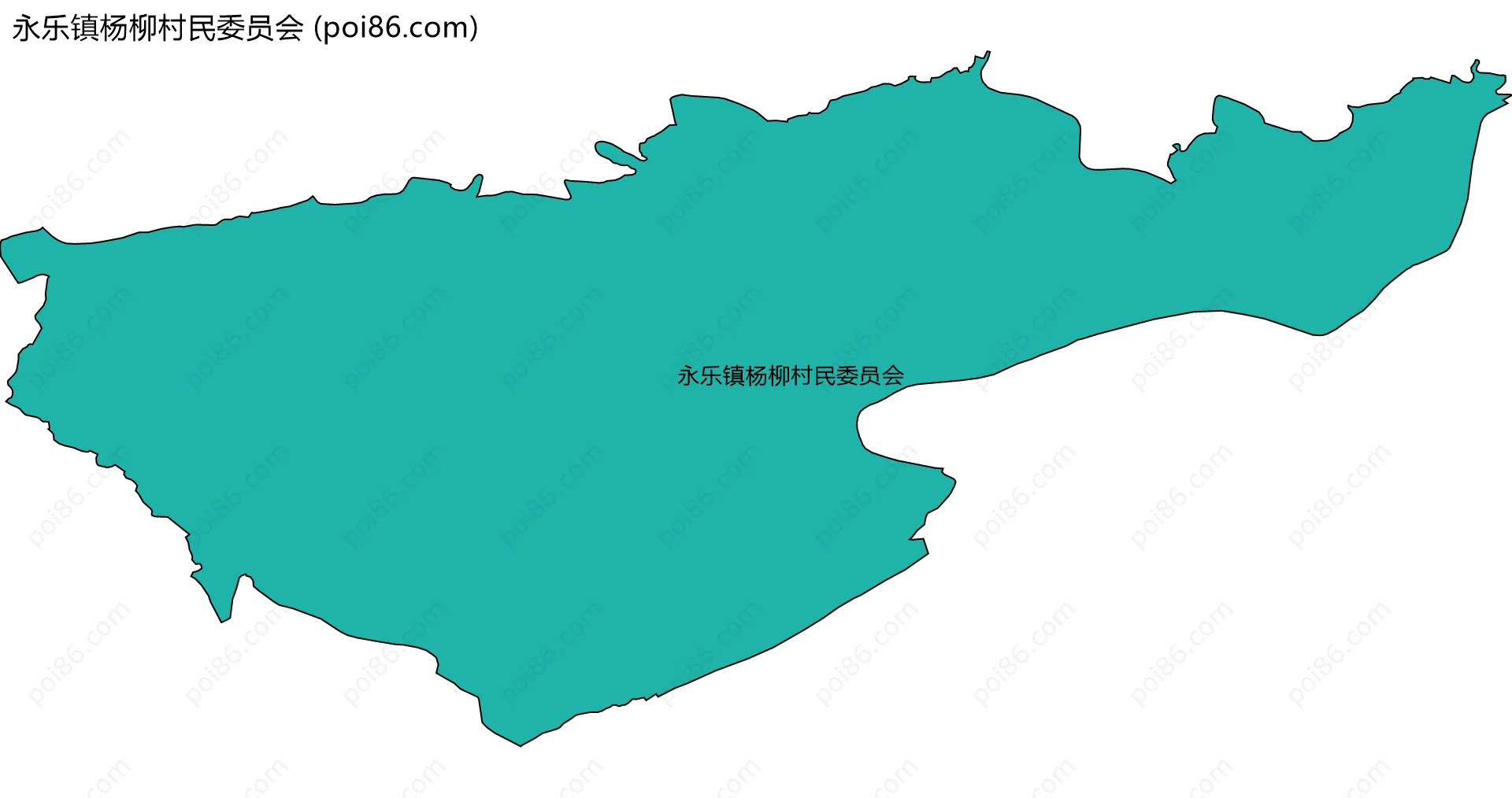 永乐镇杨柳村民委员会边界地图