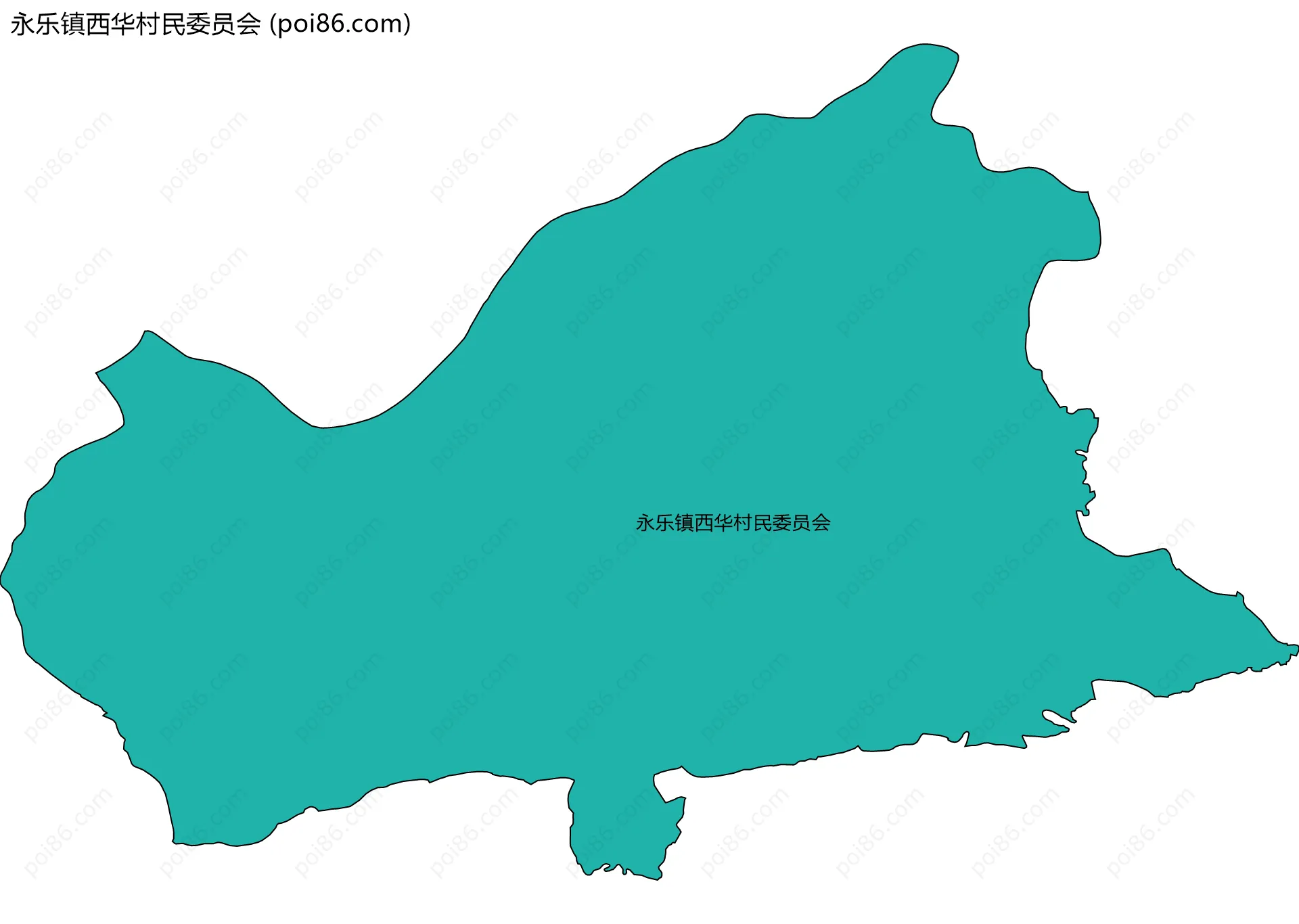 永乐镇西华村民委员会边界地图