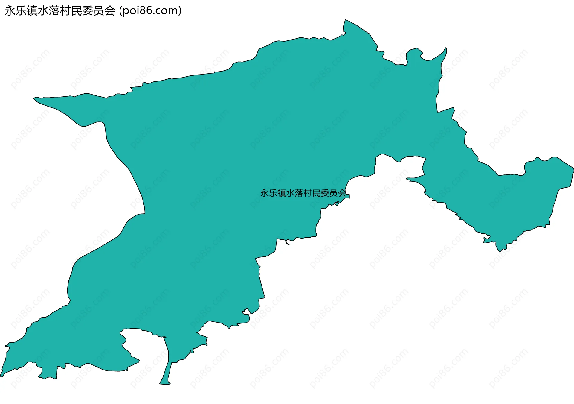 永乐镇水落村民委员会边界地图