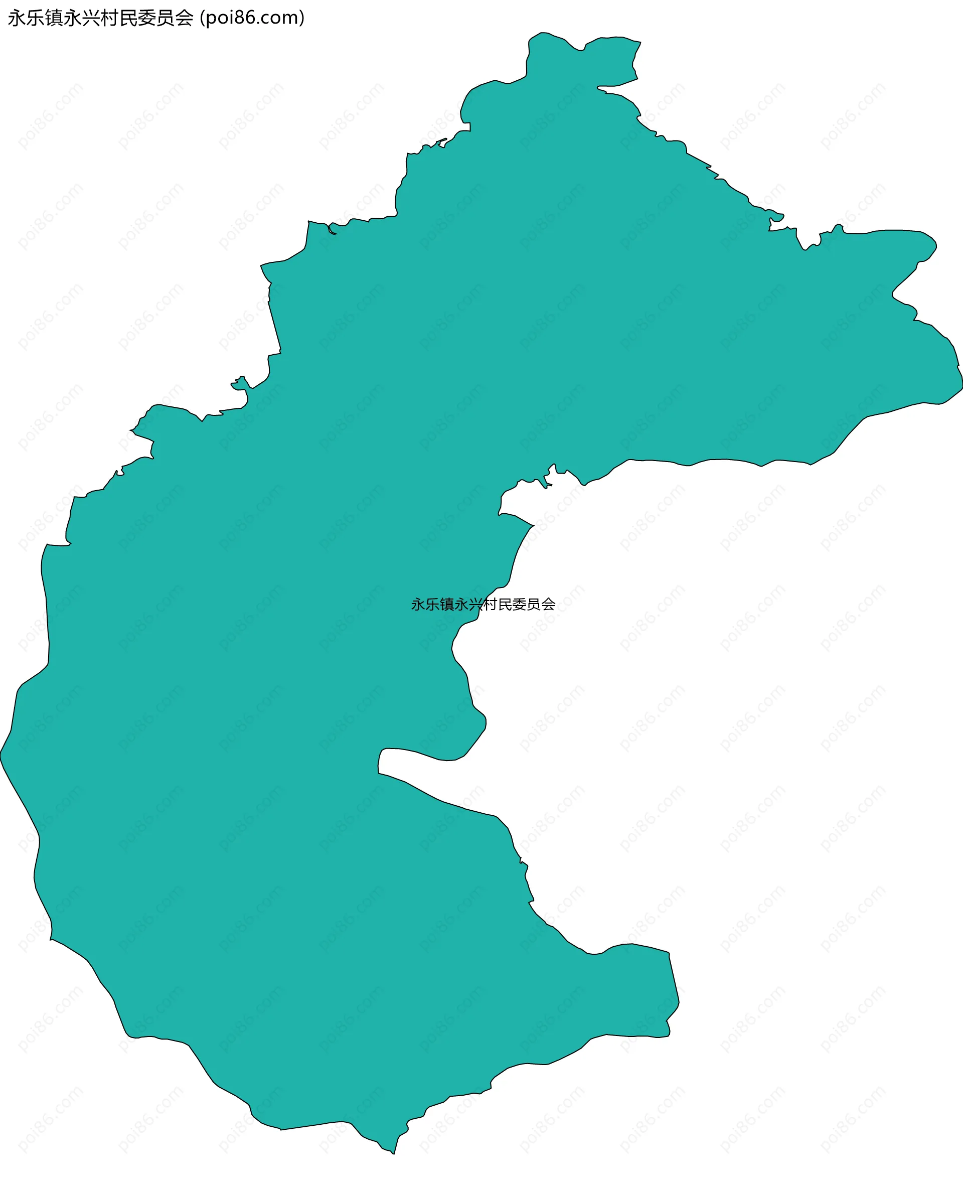 永乐镇永兴村民委员会边界地图