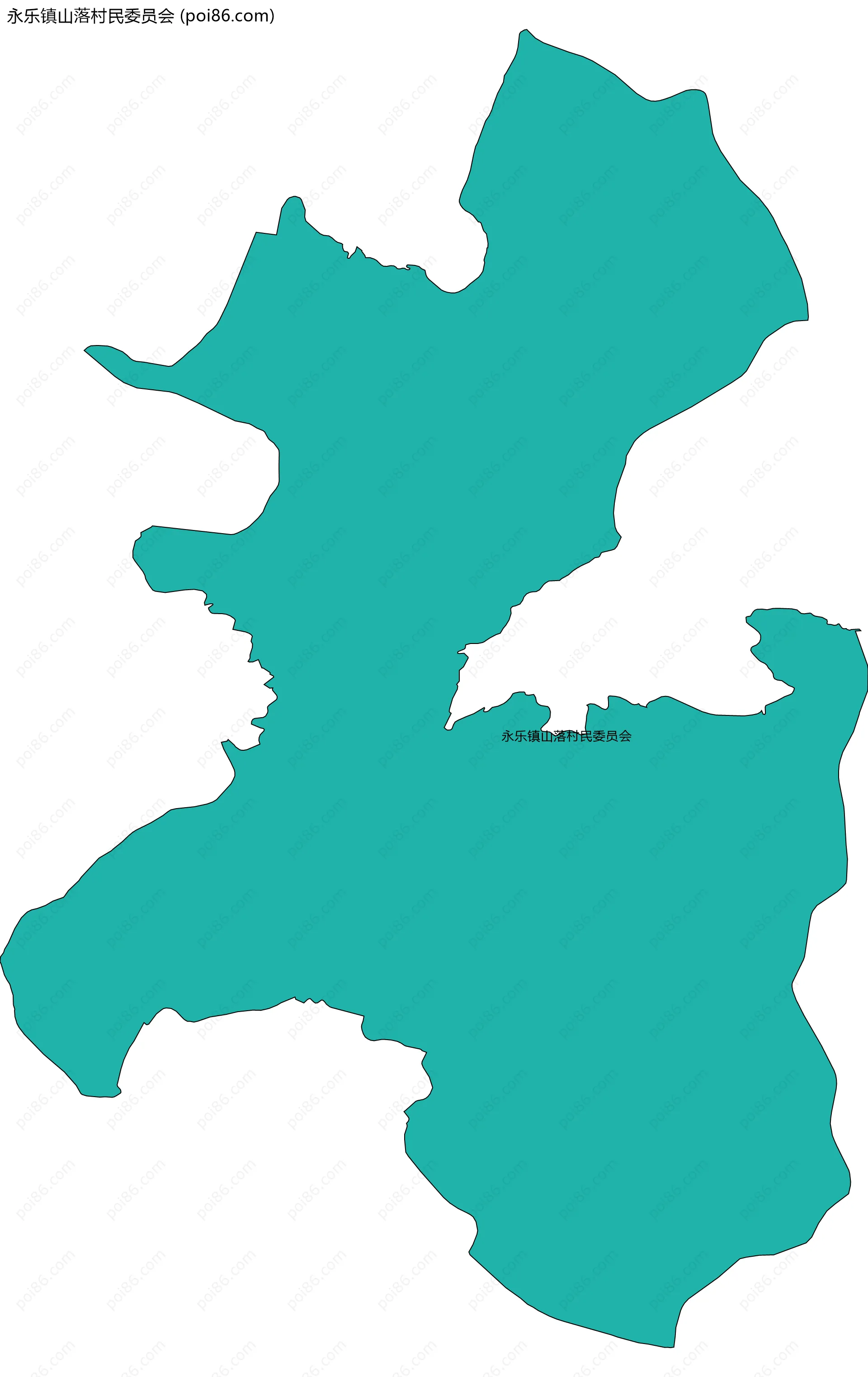 永乐镇山落村民委员会边界地图
