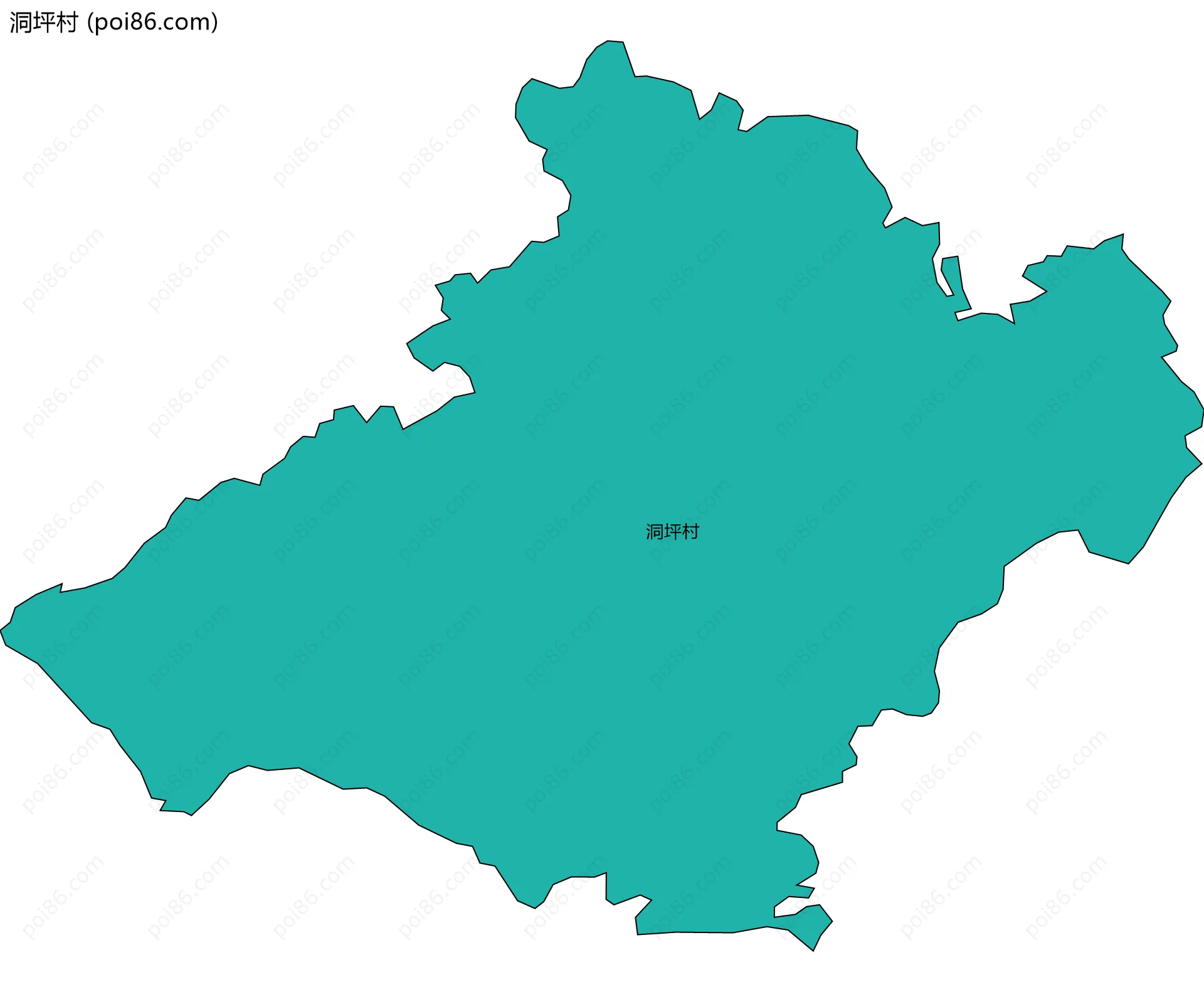 洞坪村边界地图