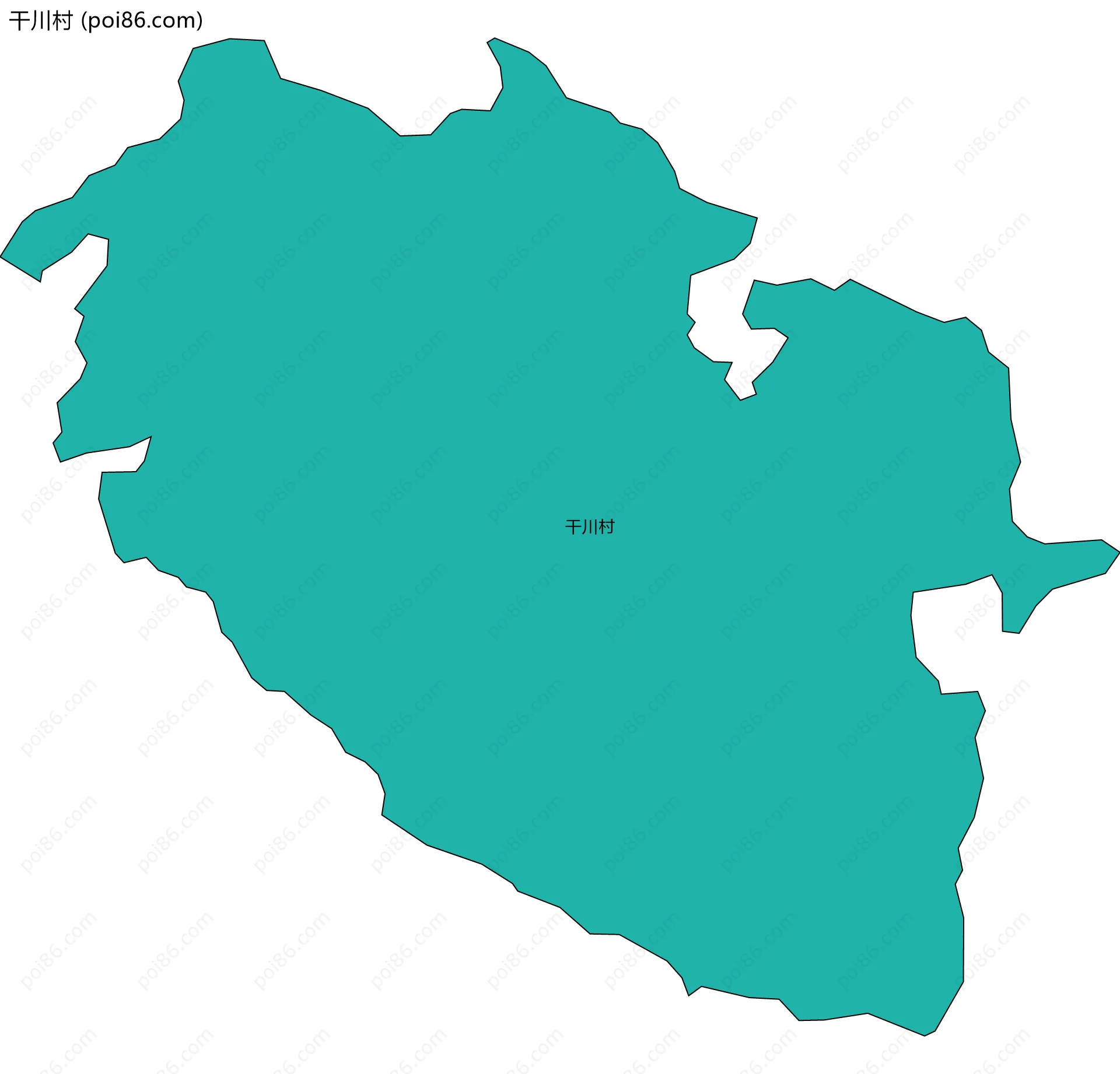 干川村边界地图