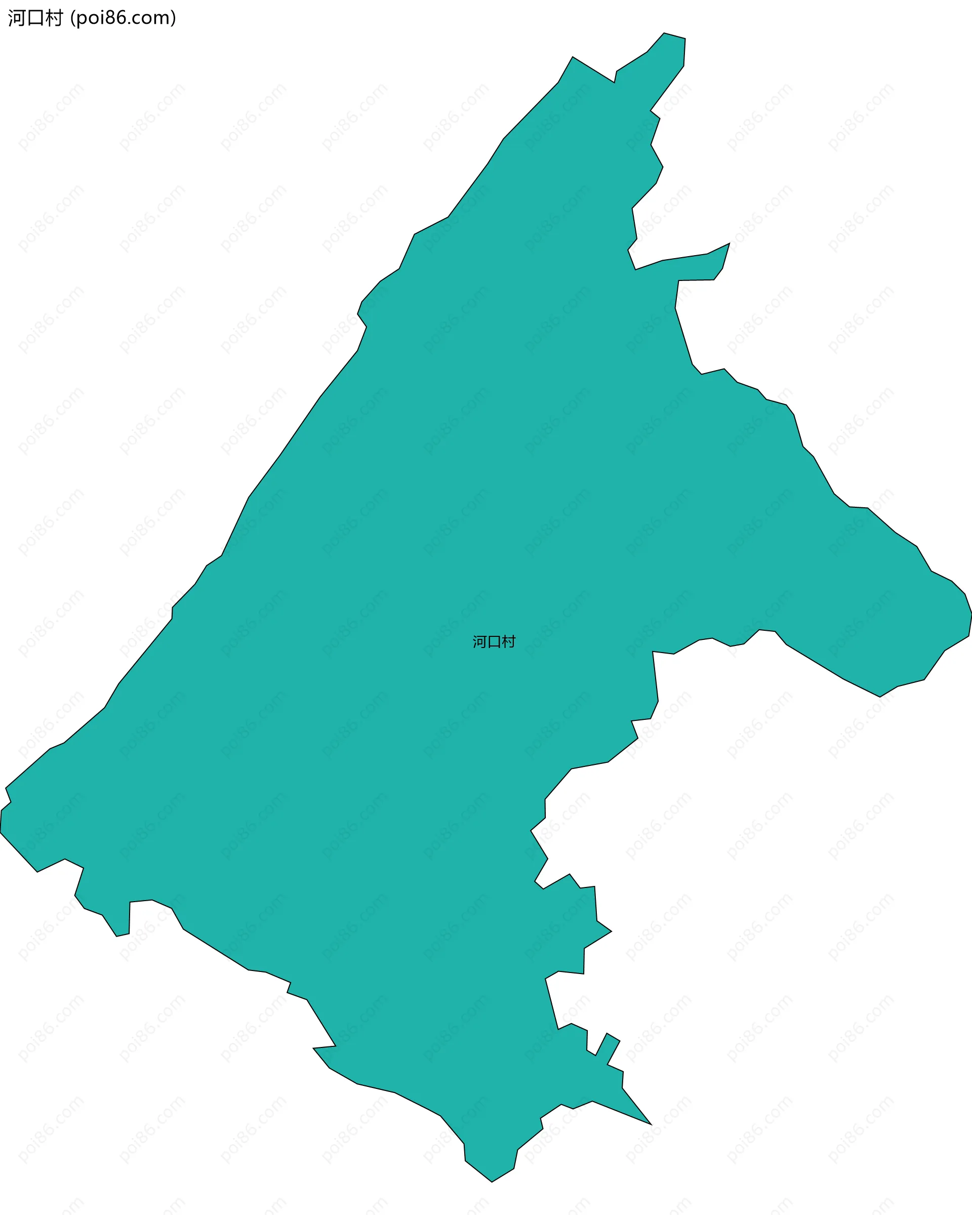 河口村边界地图