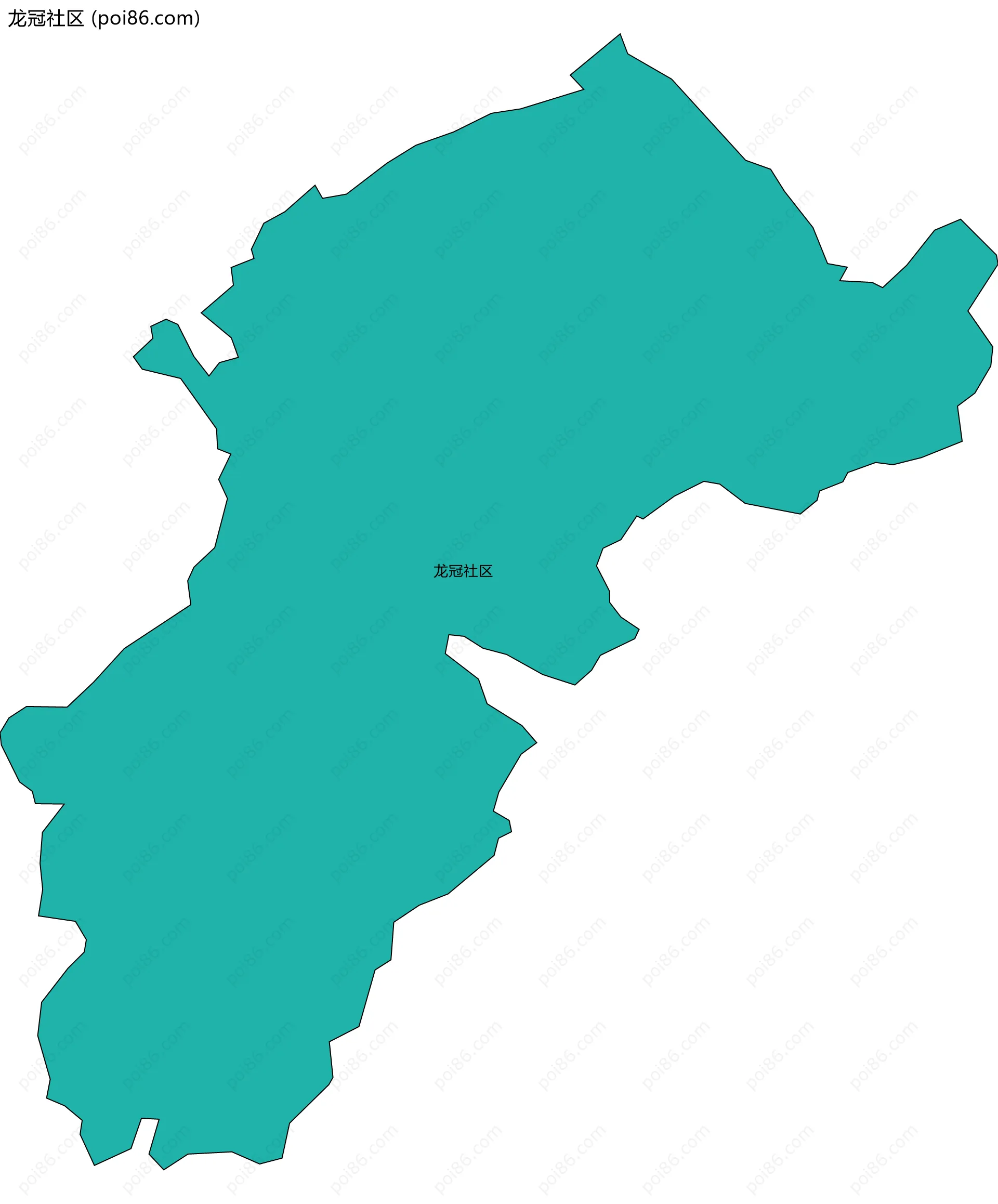 龙冠社区边界地图