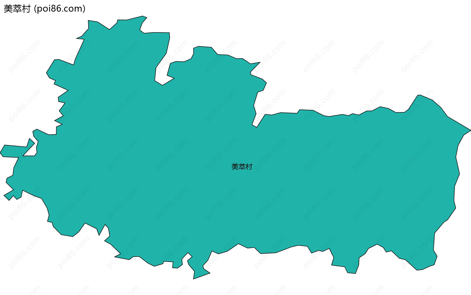 美萃村边界地图