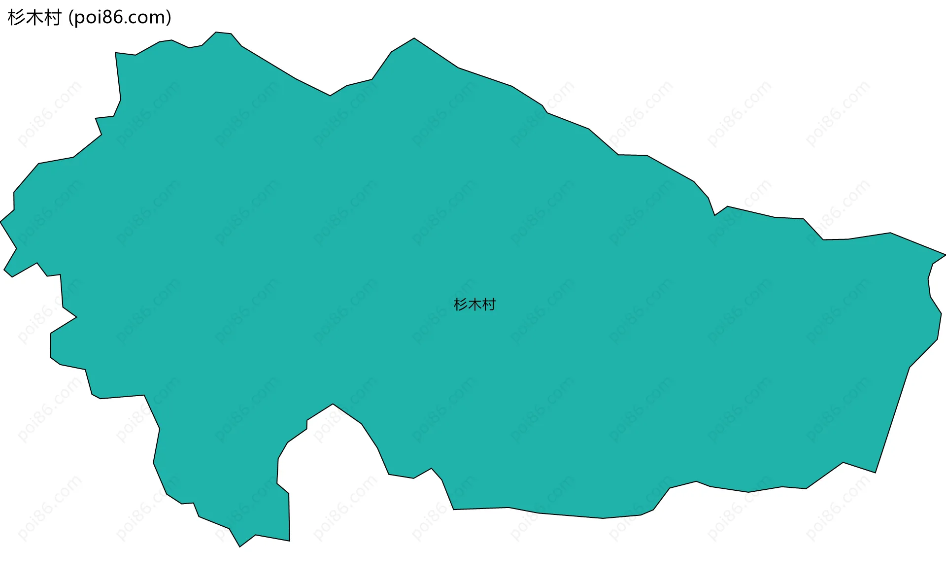 杉木村边界地图