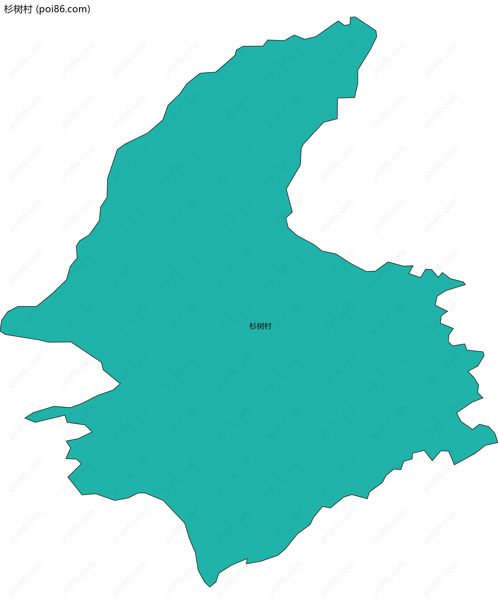 杉树村边界地图