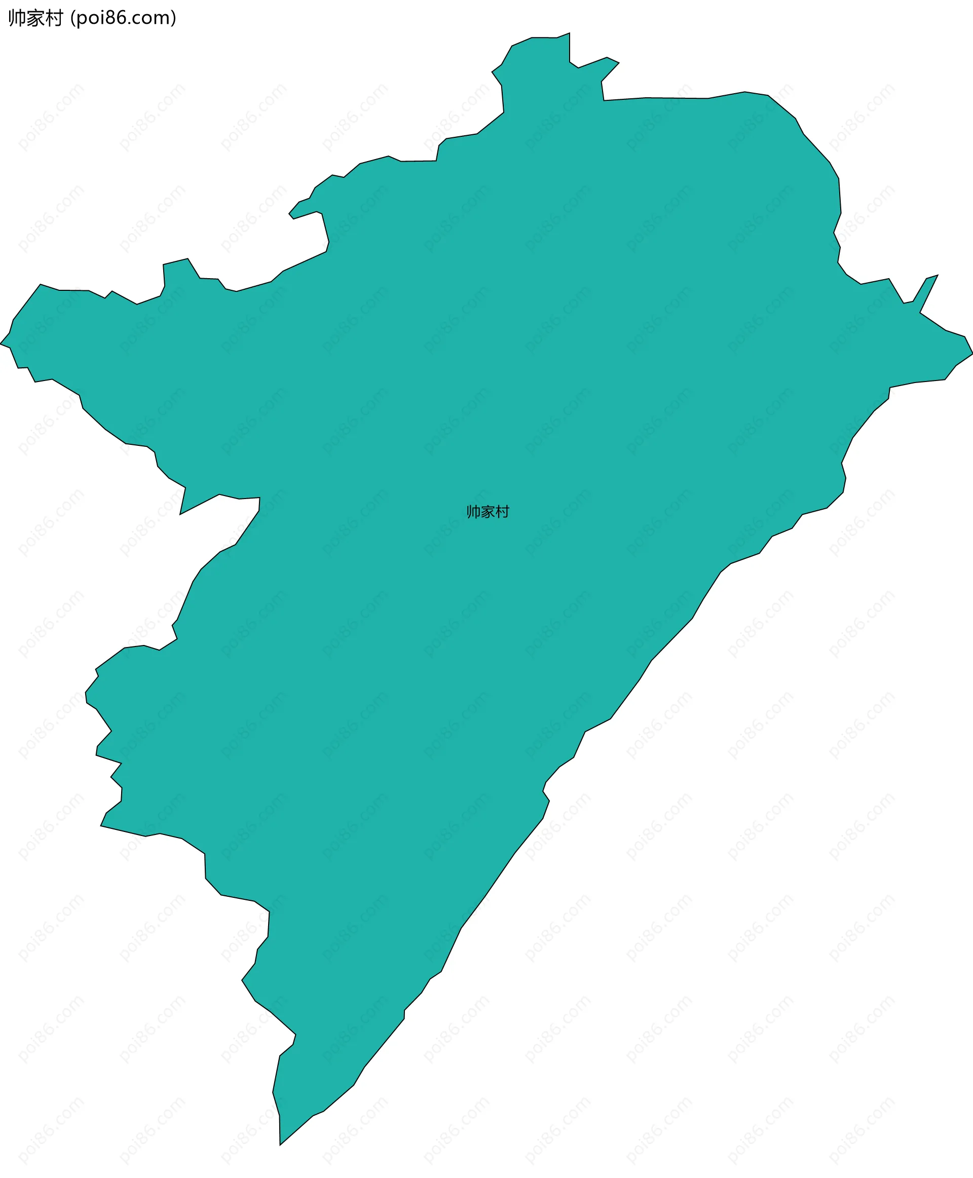 帅家村边界地图