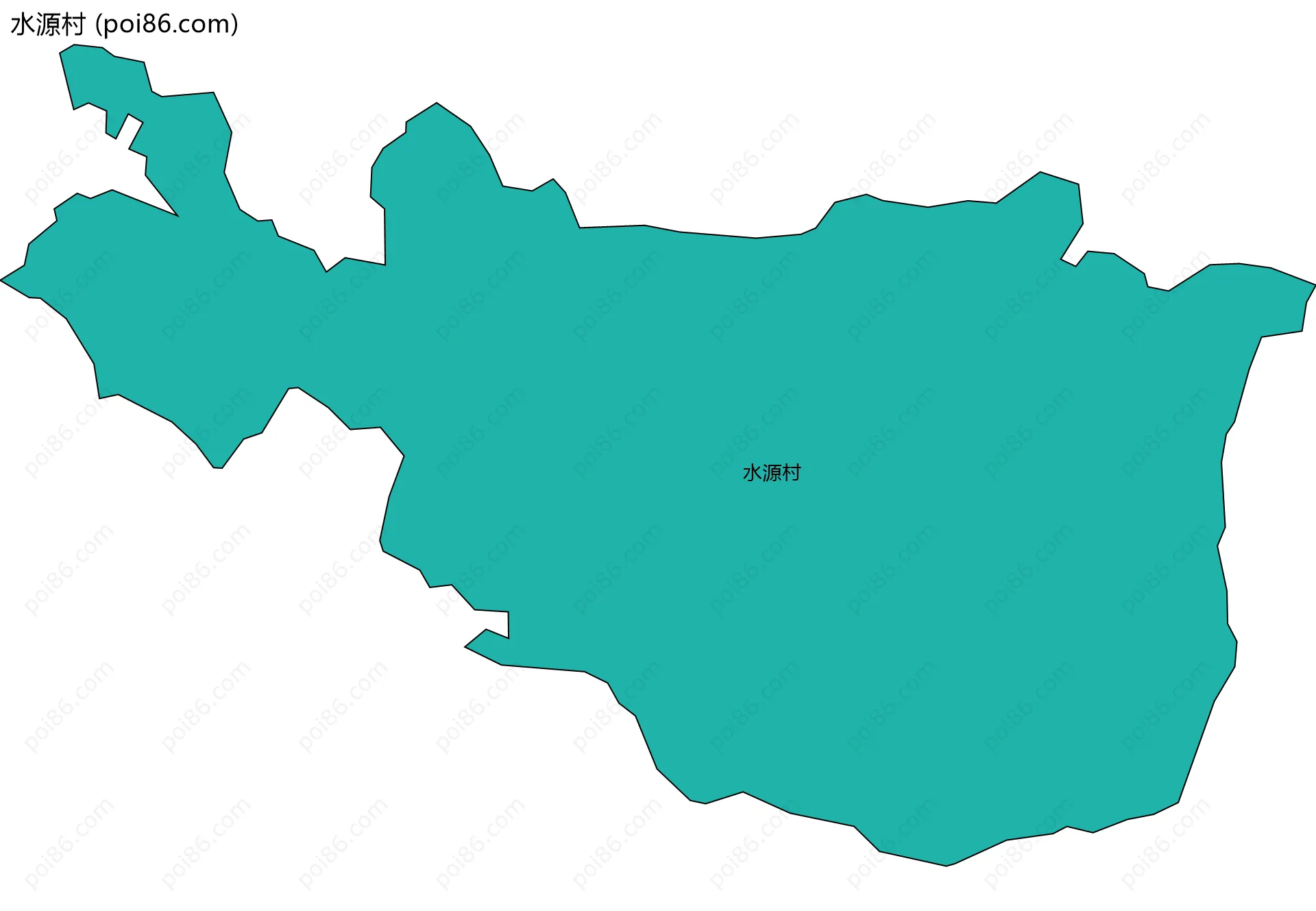 水源村边界地图