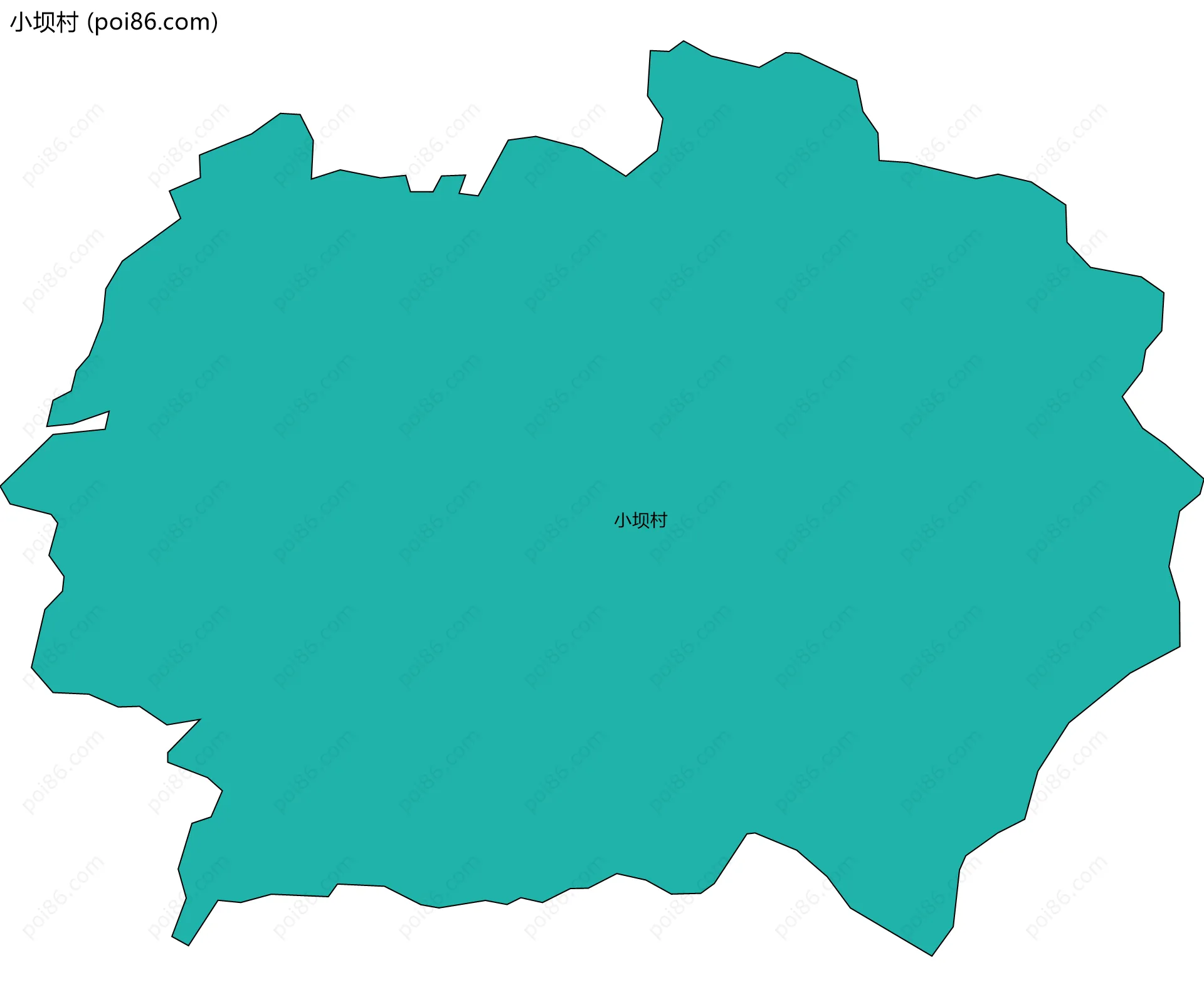 小坝村边界地图