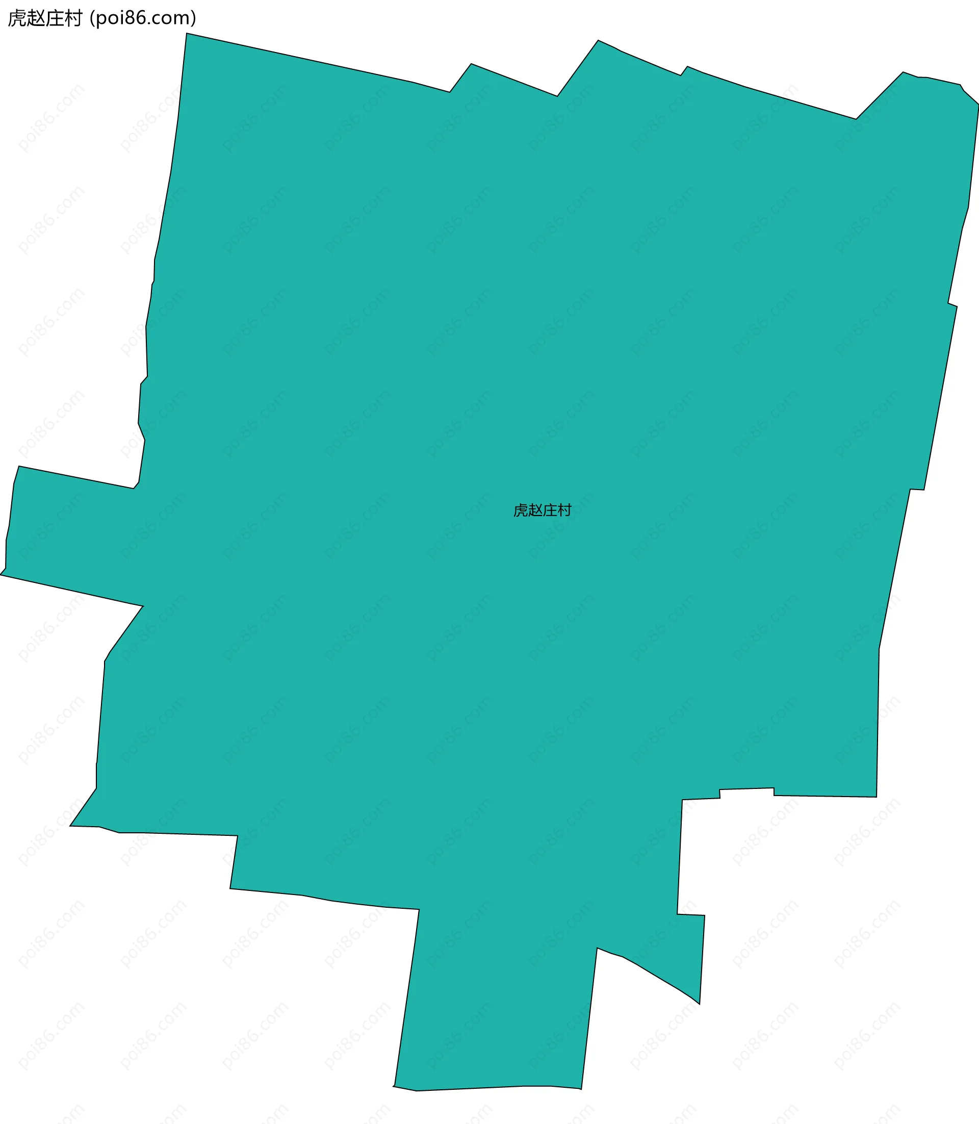 虎赵庄村边界地图