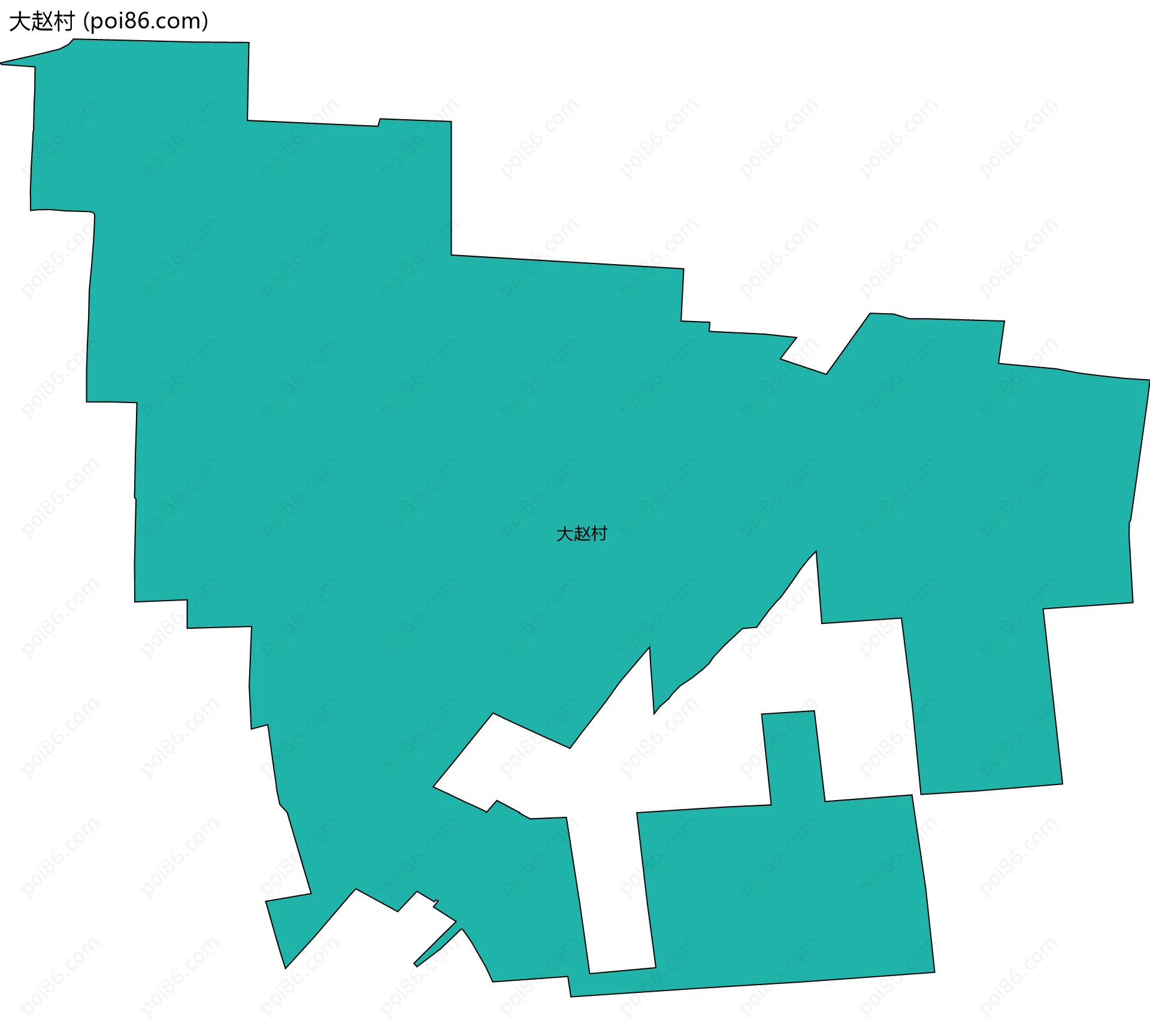 大赵村边界地图