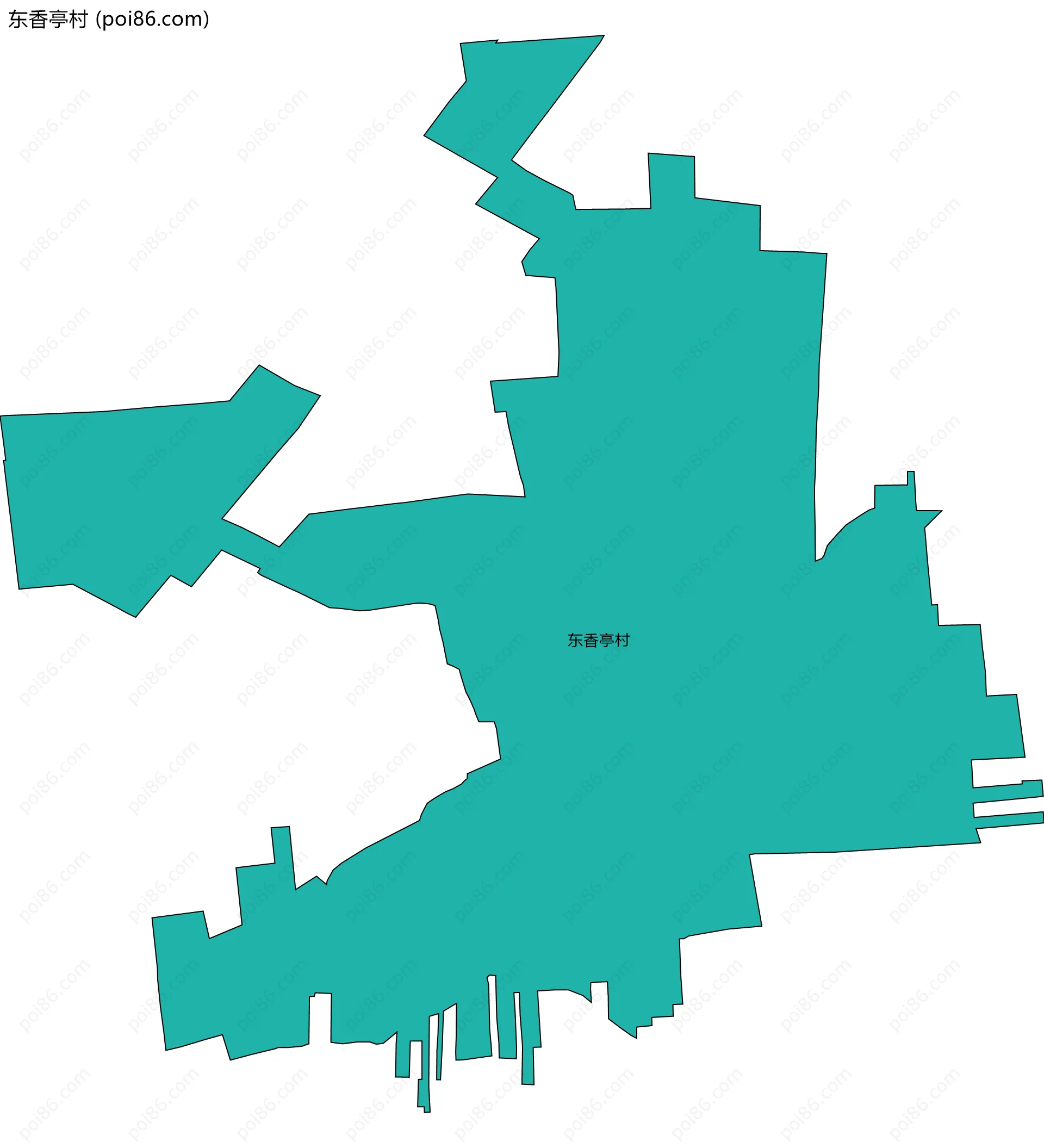 东香亭村边界地图