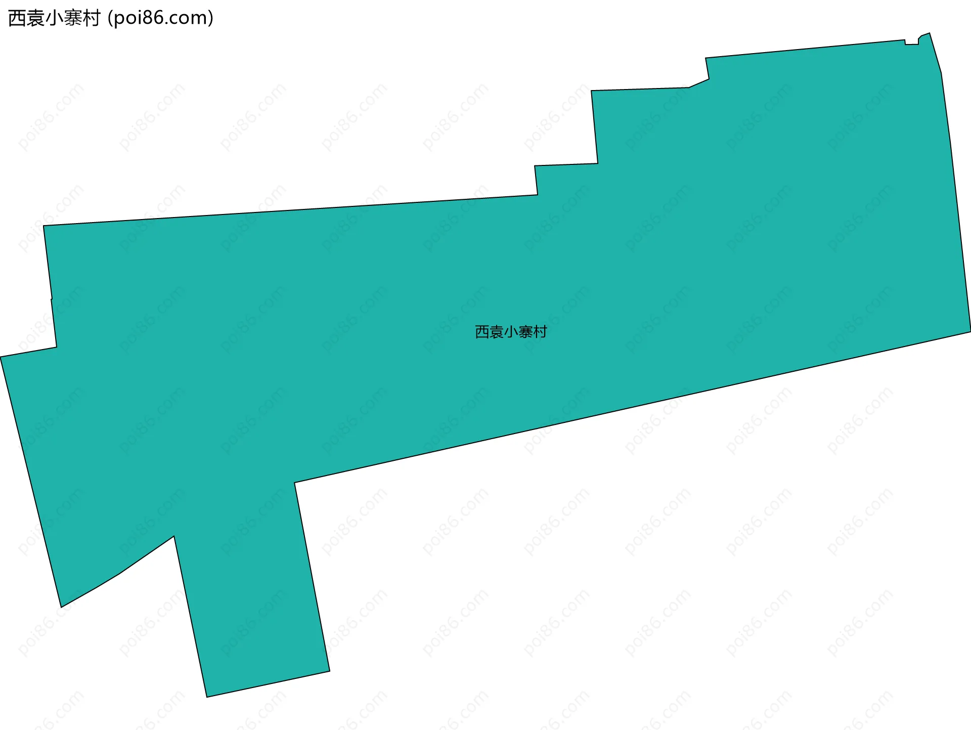 西袁小寨村边界地图