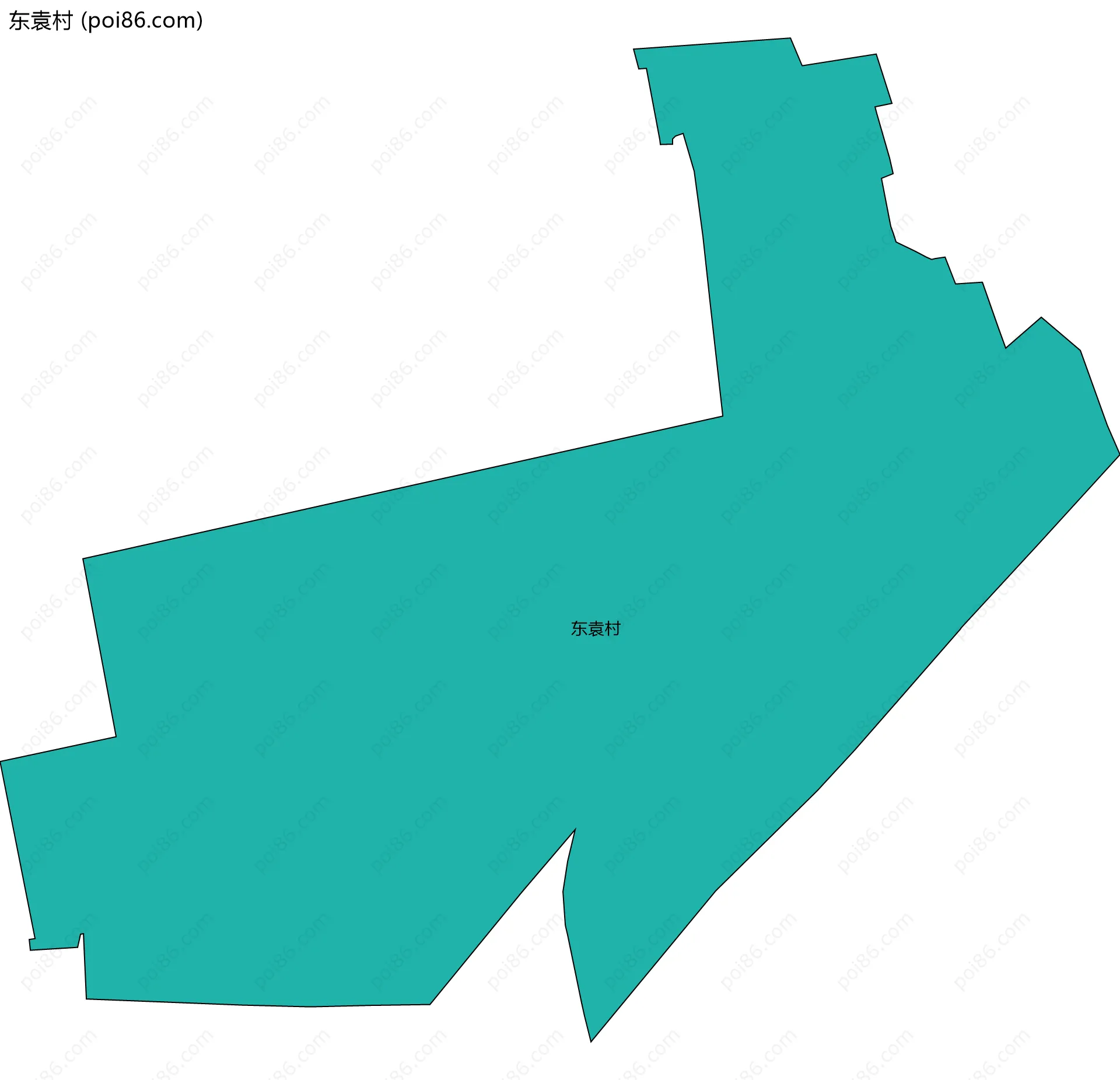 东袁村边界地图