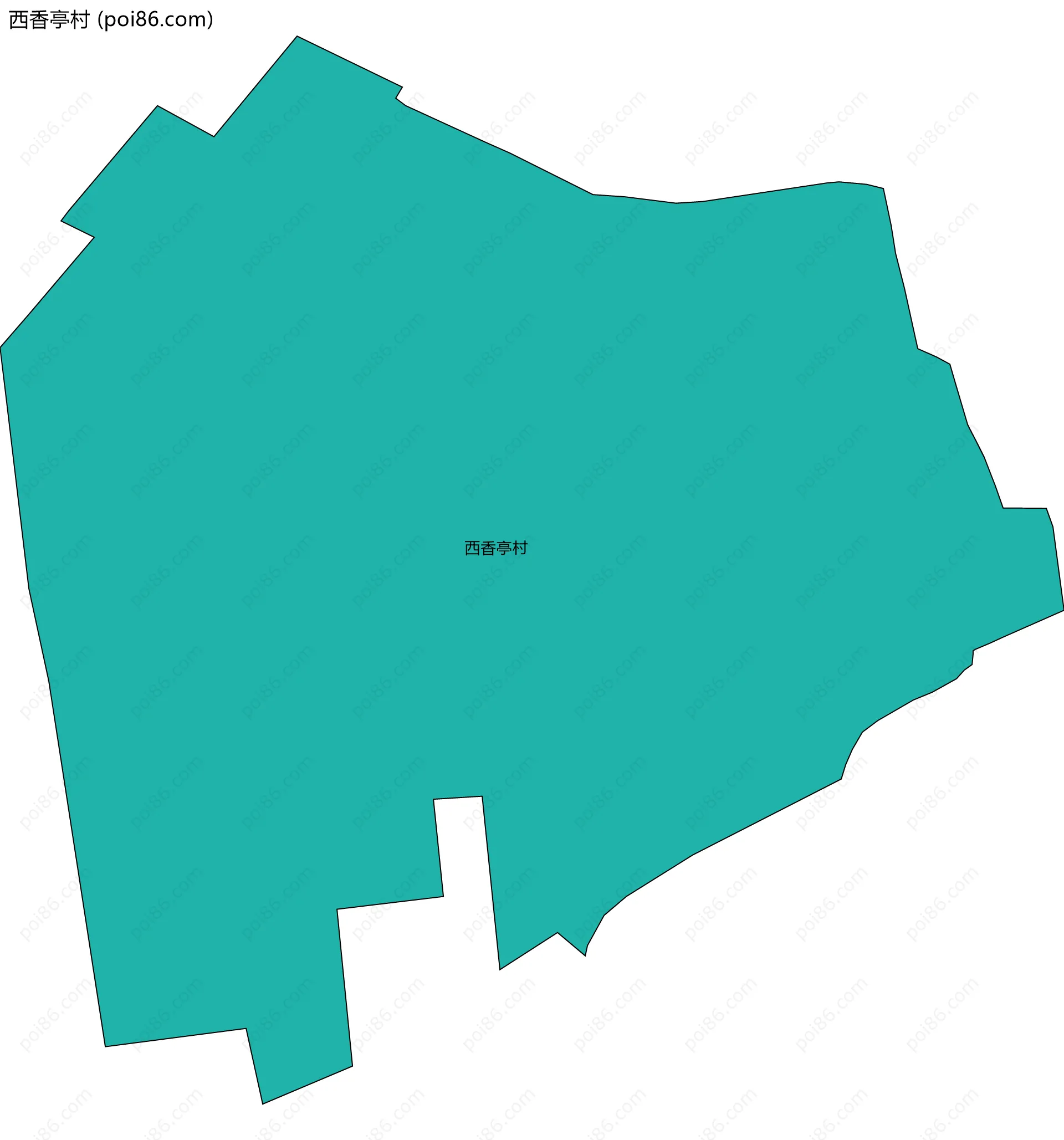 西香亭村边界地图