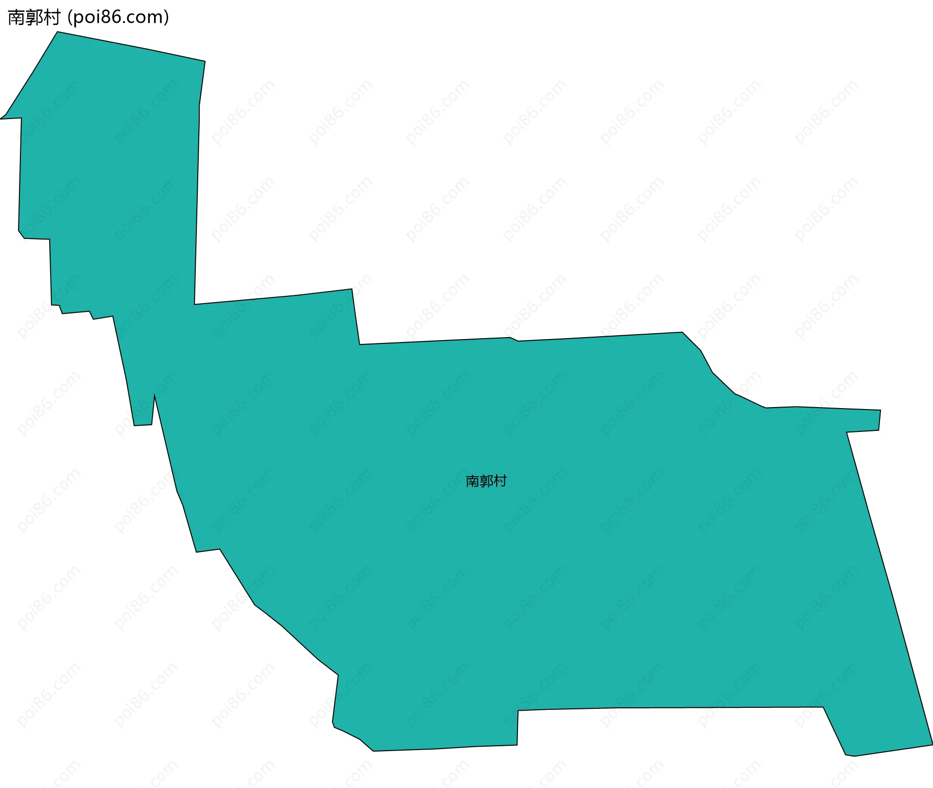 南郭村边界地图