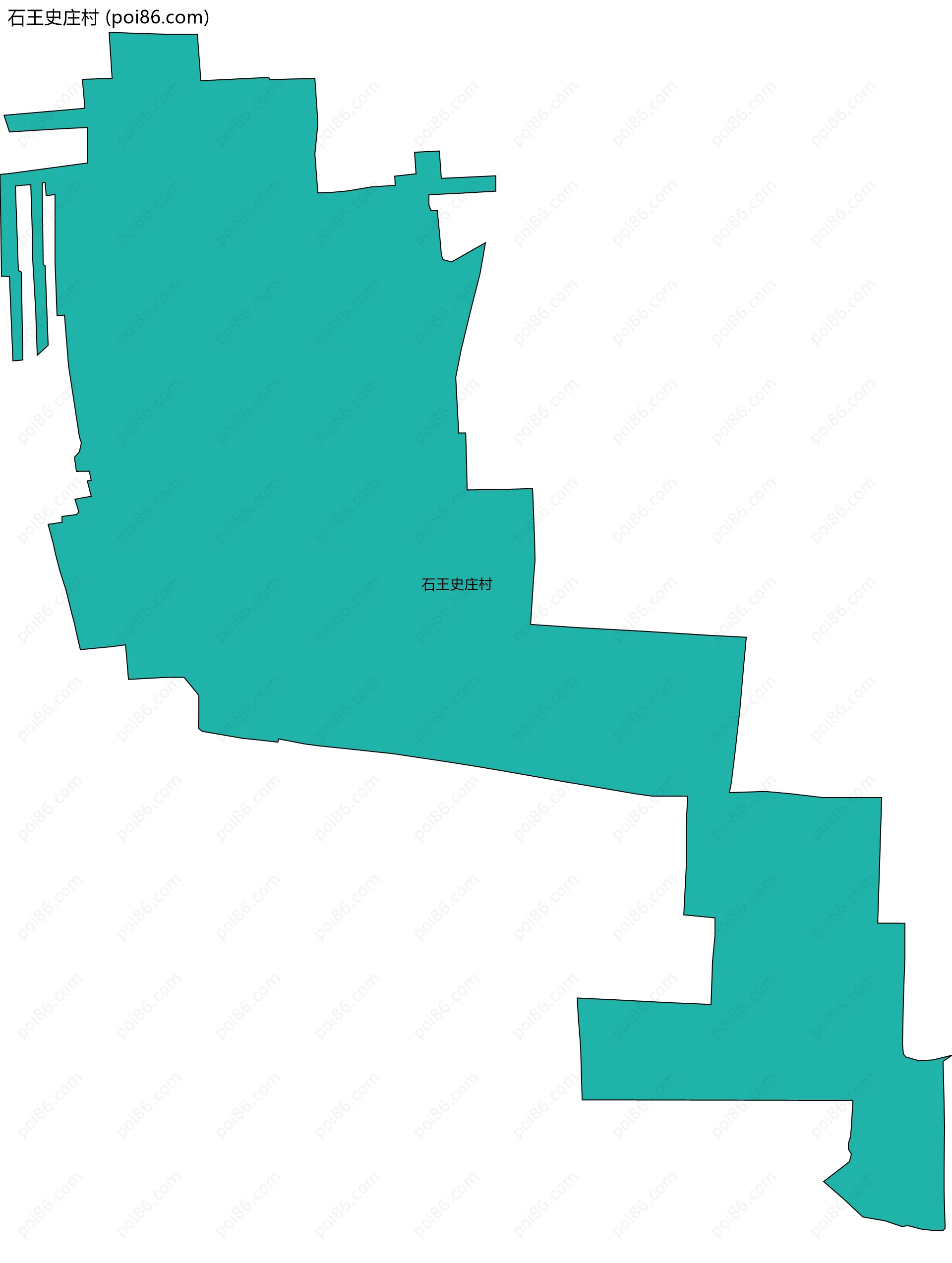 石王史庄村边界地图