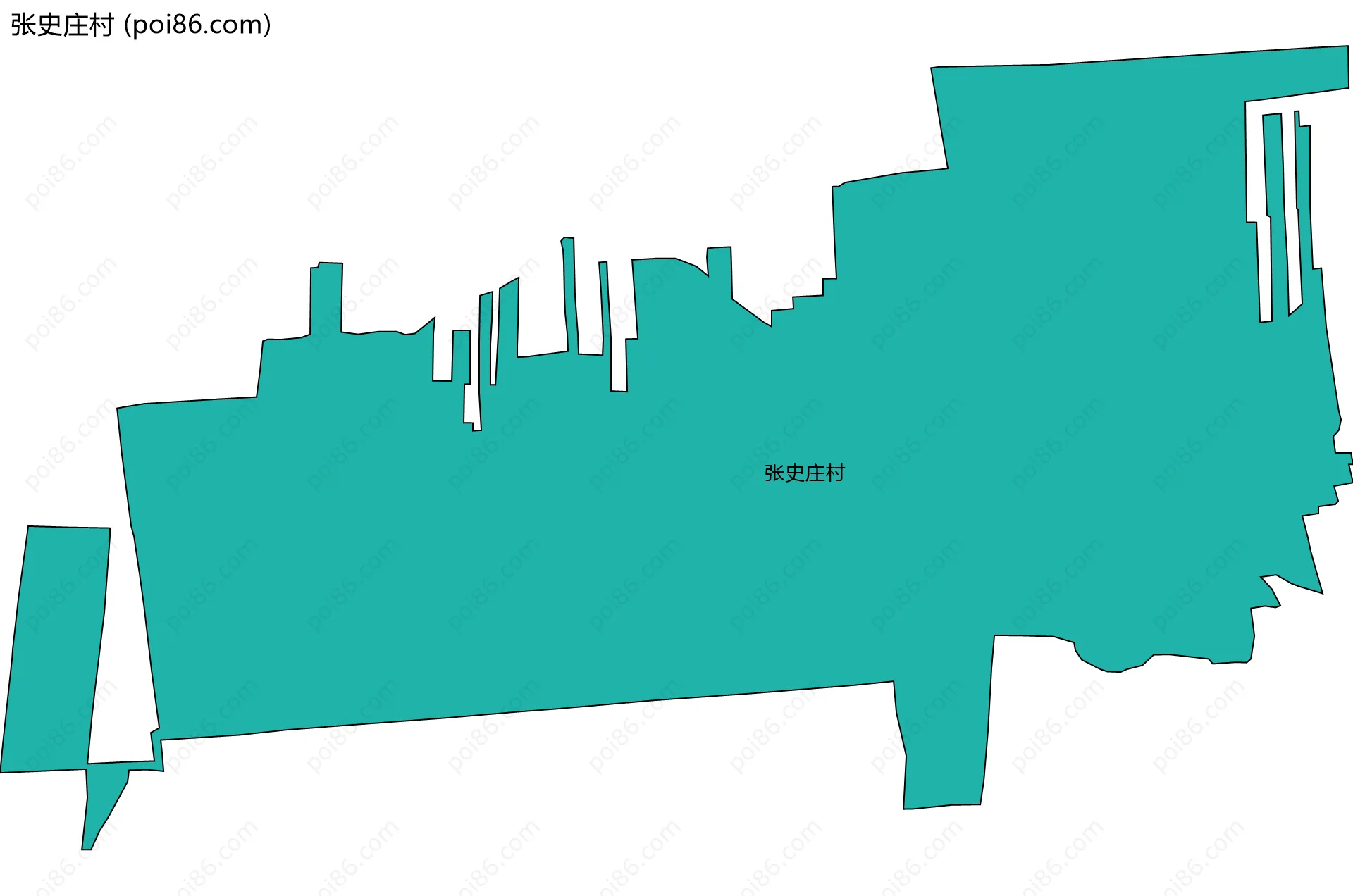 张史庄村边界地图