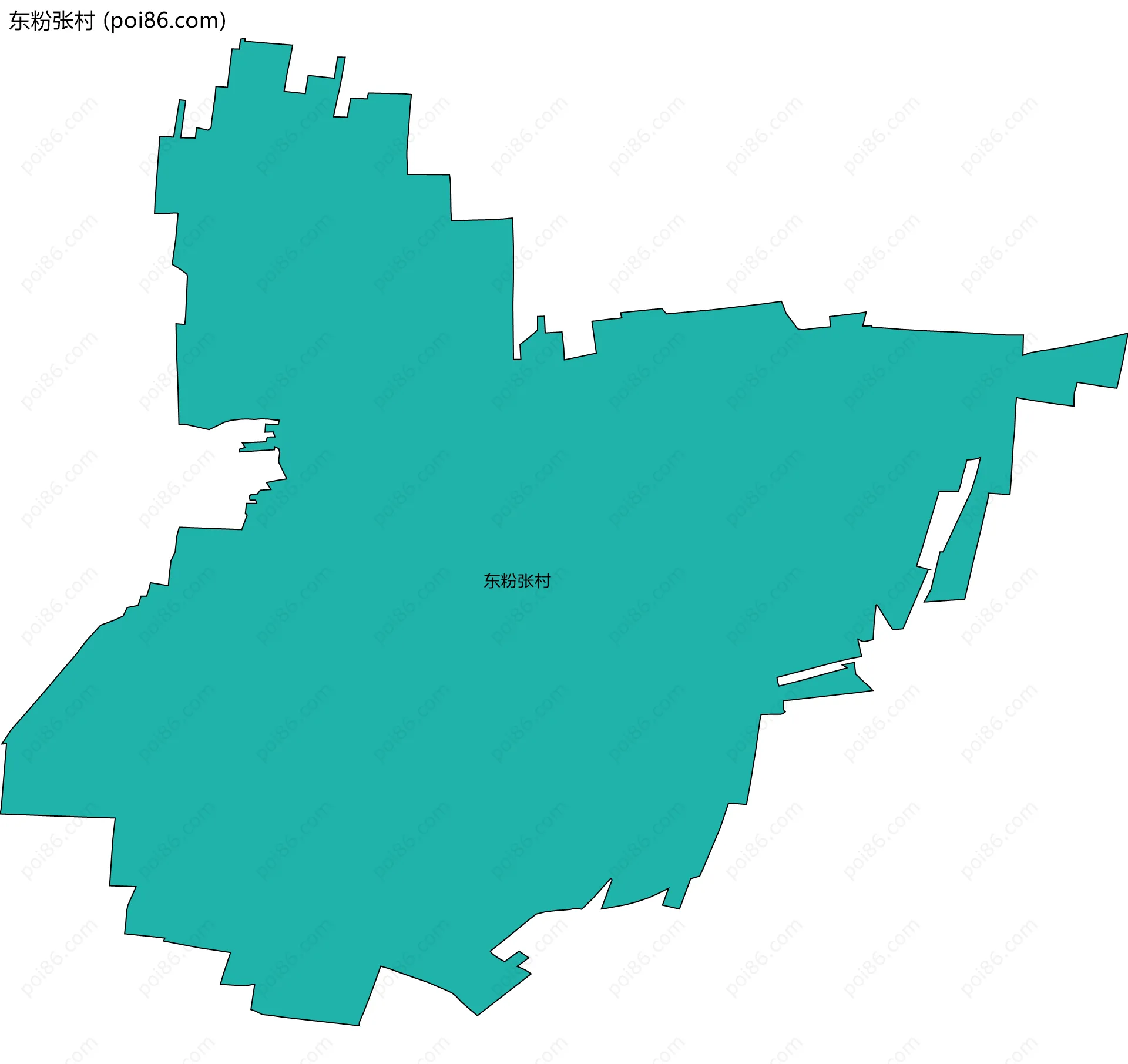 东粉张村边界地图
