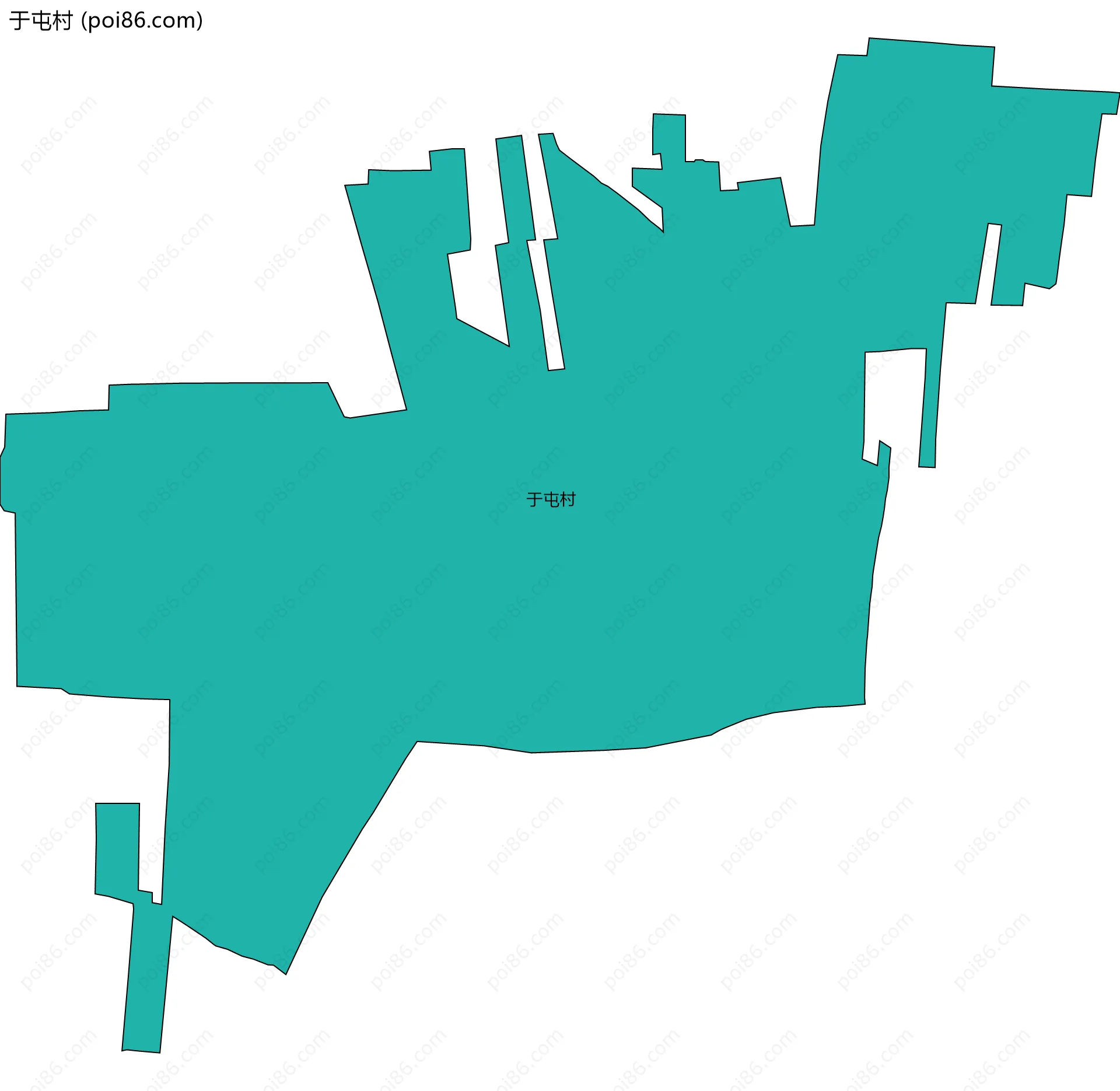于屯村边界地图