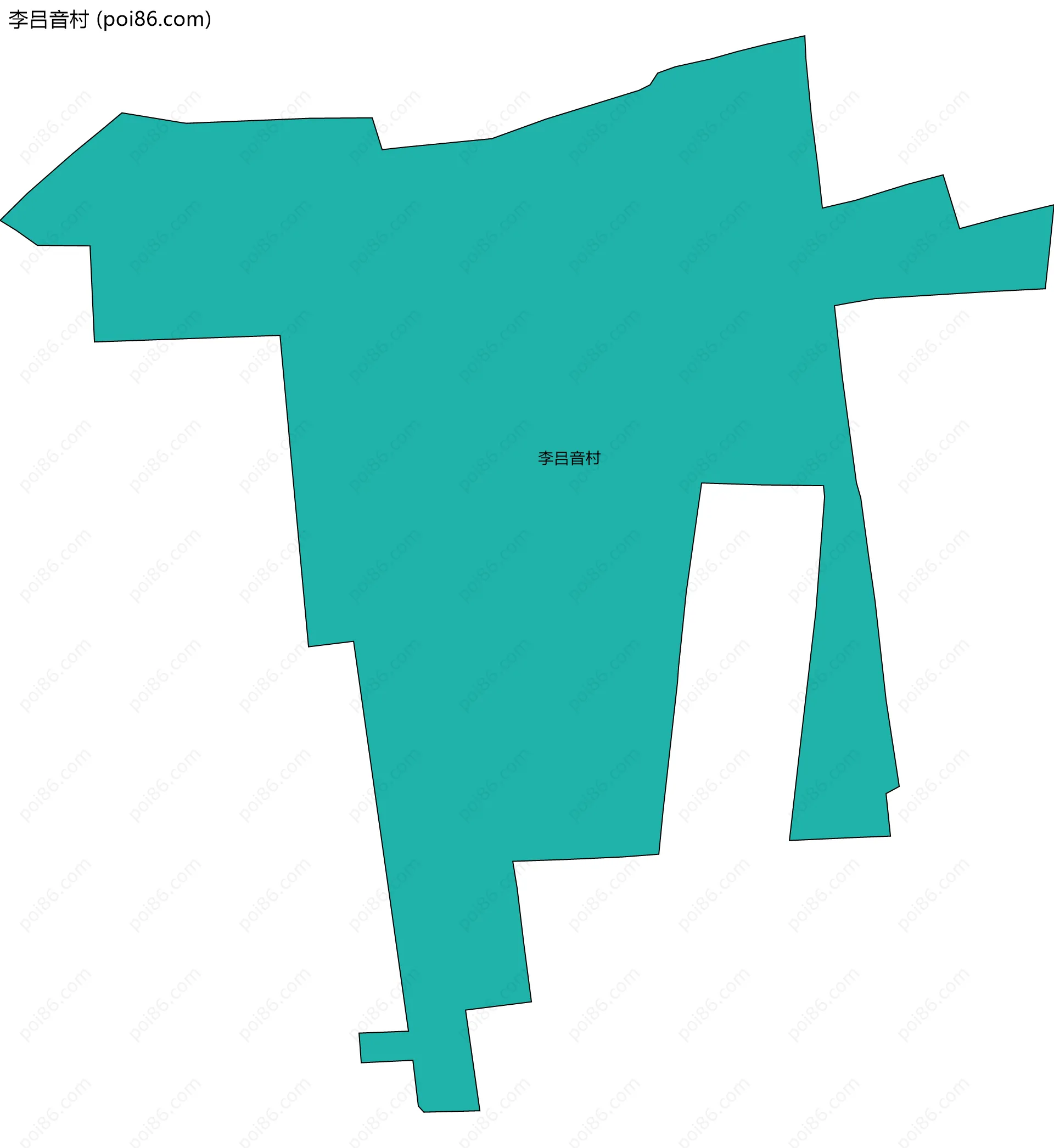 李吕音村边界地图