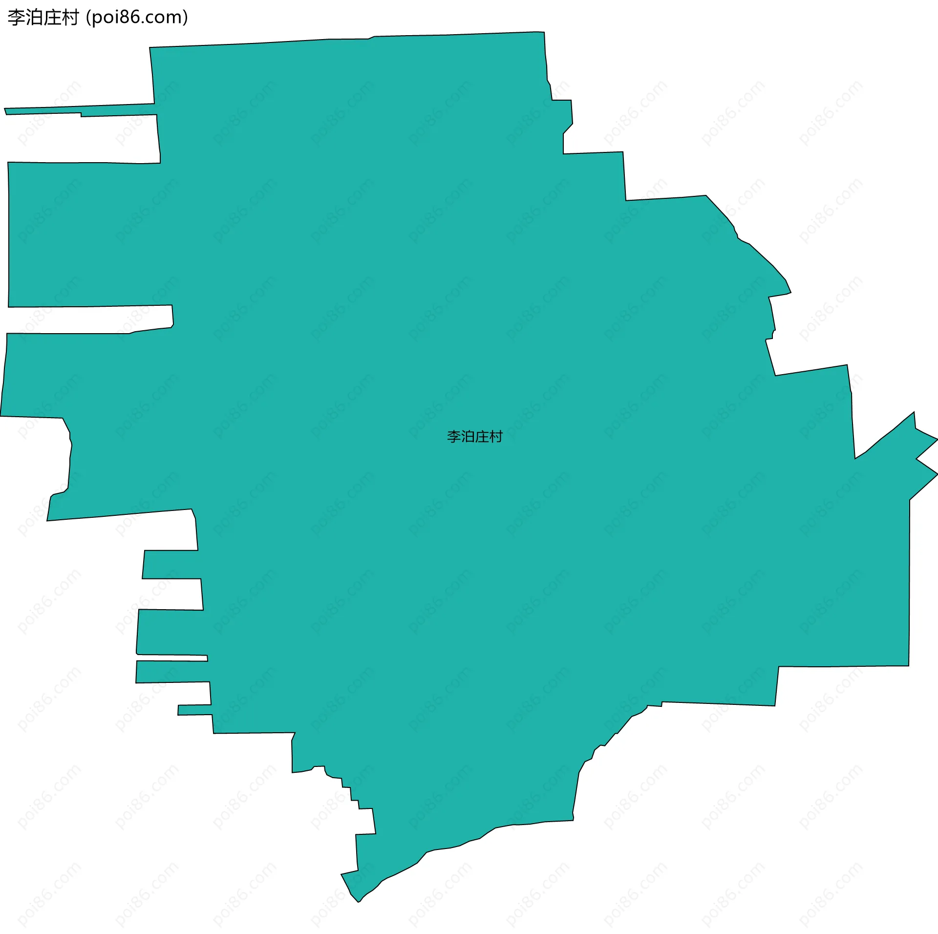 李泊庄村边界地图