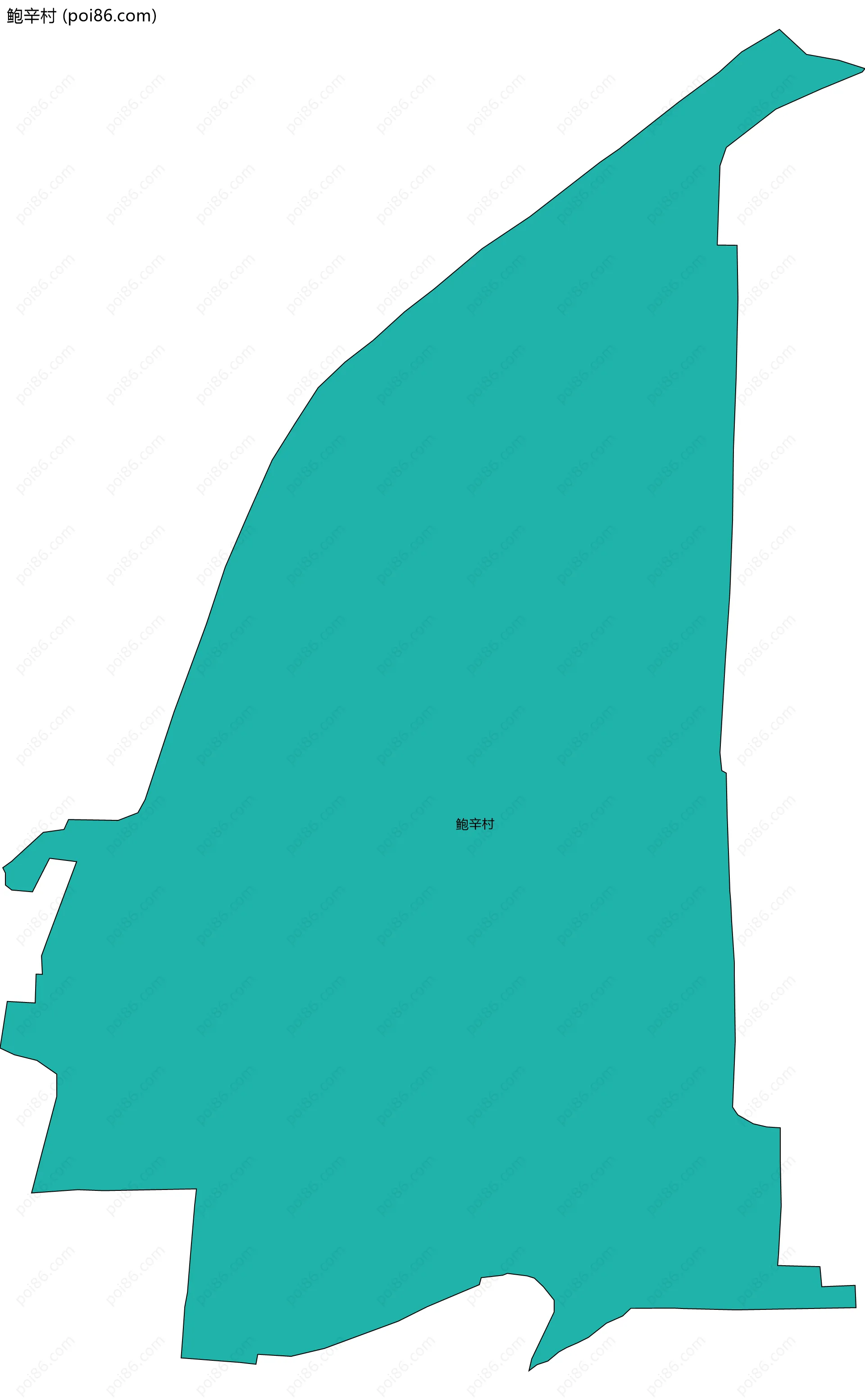 鲍辛村边界地图